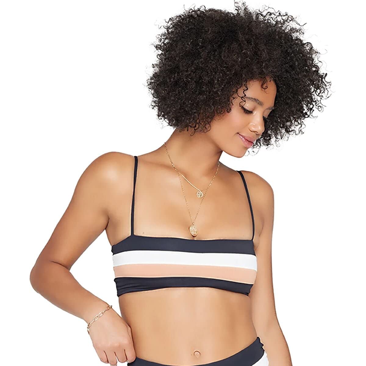 L*Space Women's Rebel Stripe Bikini Top - Sexy Swimwear for Beach, Pool & Vacation | Adjustable Triangle Bikini Top with Bold Stripes