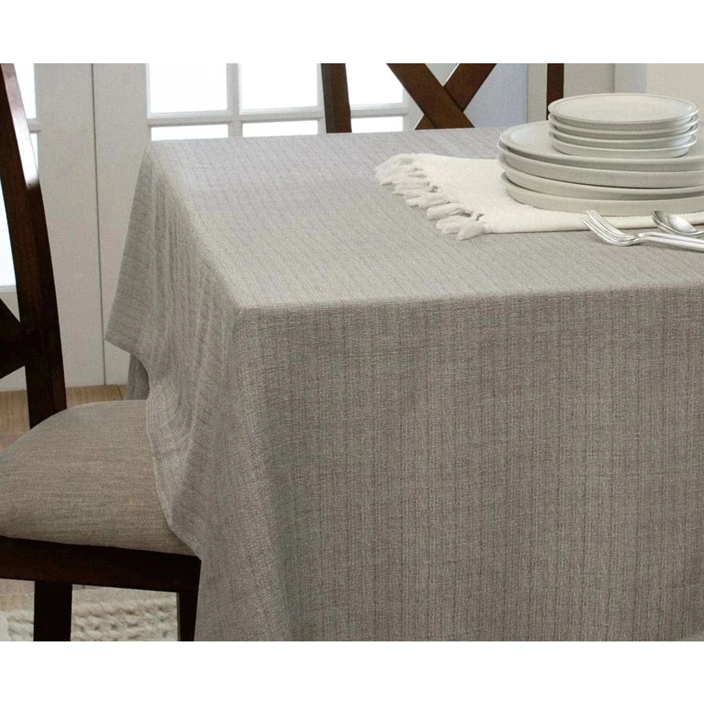 Luxury Waterproof Polyester Tablecloth - Elegant Silver Dining Table Cover for Parties, Weddings & Outdoor Events - Stain & Spill Resistant