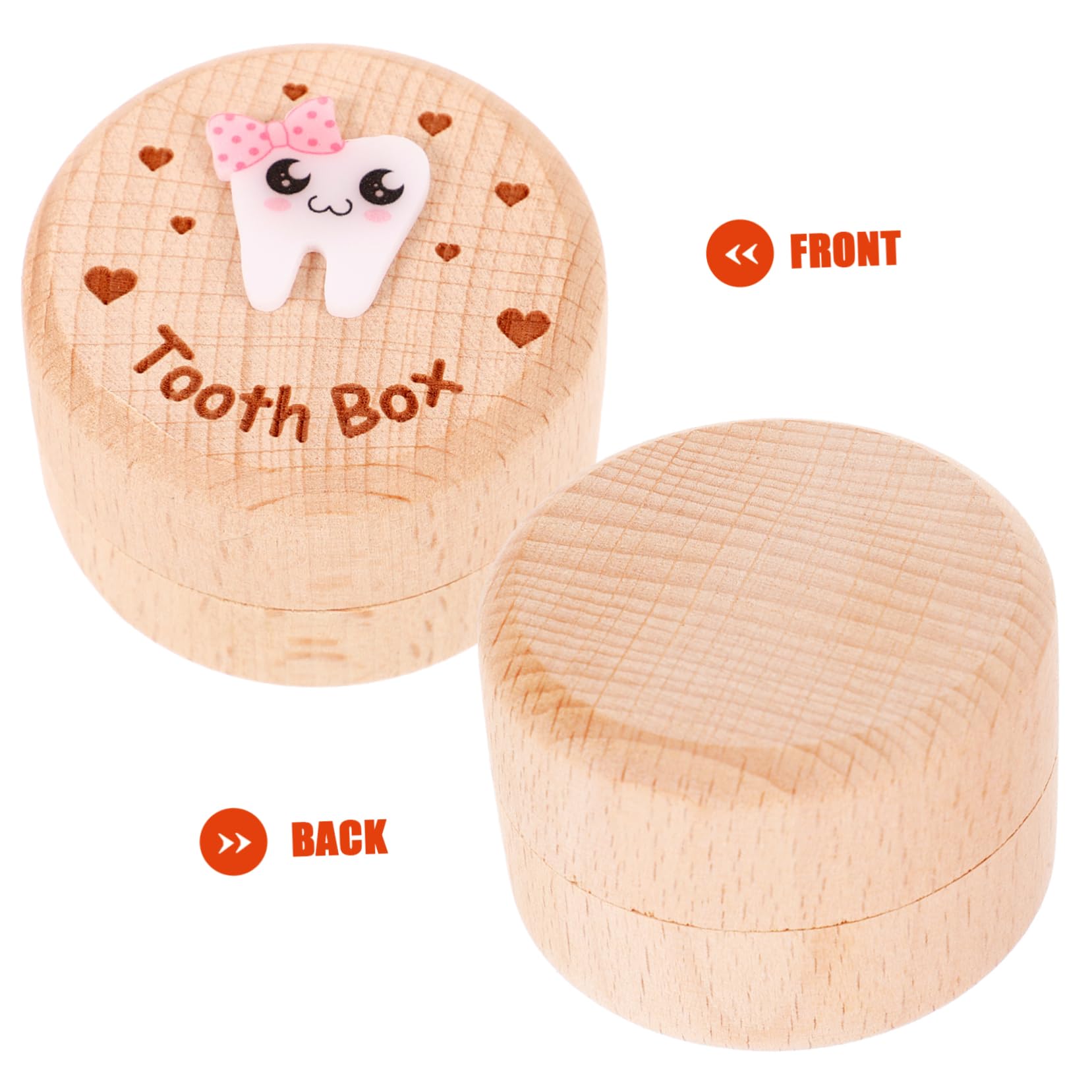 GLSTOY Wooden Tooth Keepsake Box for Kids - Modern Tooth Holder & Storage Box for Baby Teeth - Perfect for Tooth Fairy Gifts, Nursery Decor, and Childhood Memories