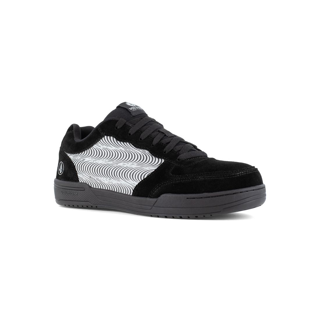 Hybrid Composite Toe Wedge Sole Work Boots for Men - Black & Grey Safety Shoes for Construction, Warehouse & Outdoor Work