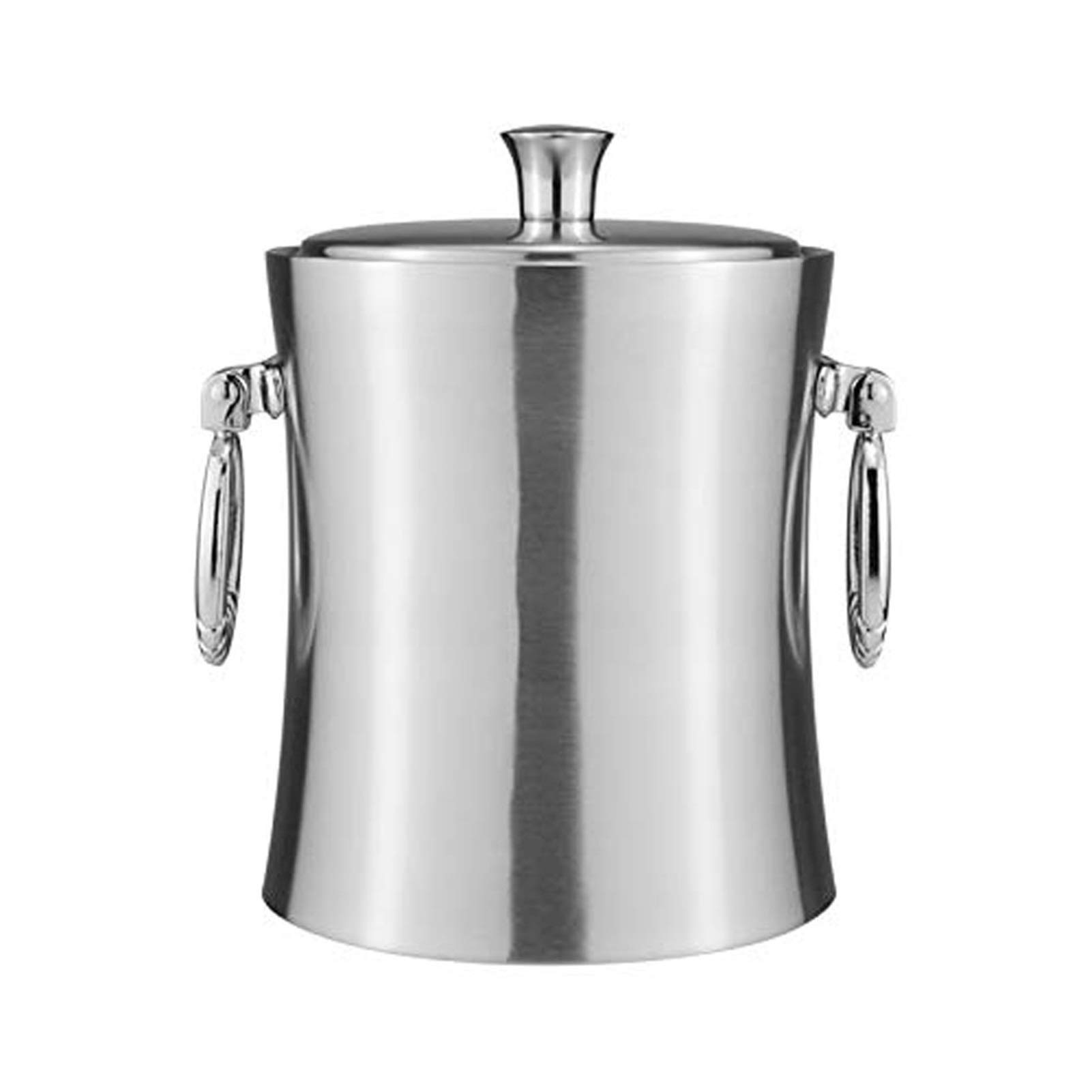 Premium Stainless Steel Double Walled Ice Bucket - 2L Insulated Wine & Champagne Cooler with Ice Tongs & Strainer - Perfect for Parties, Weddings, and Outdoor Gatherings