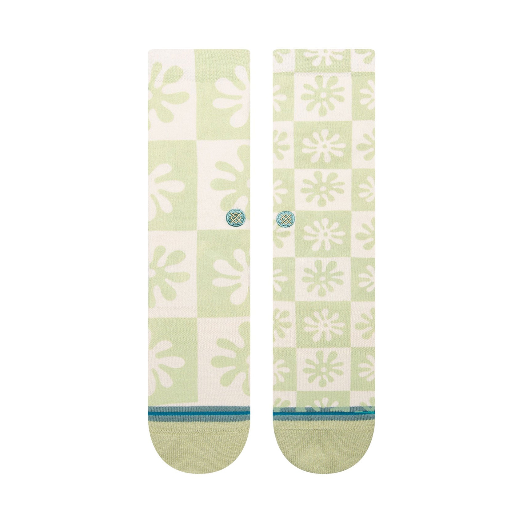 Premium Adult Crew Socks - Soft Cotton Poppins Style in Sage Green - Perfect for Work, Sports & Everyday Comfort