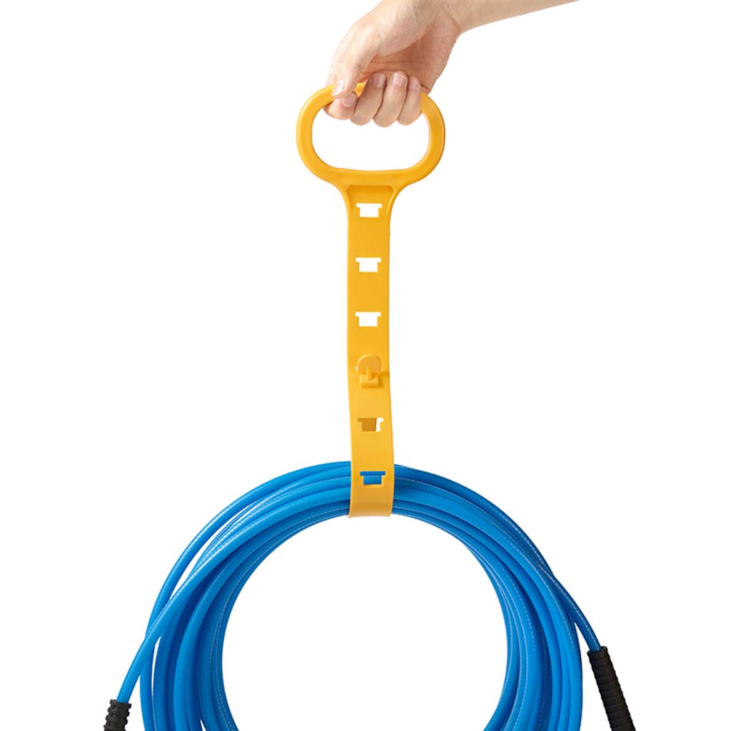 LTLCBB Wall-Mounted Garden Hose Holder - Heavy Duty Outdoor Hose Hanger Bracket with Rust-Proof Coating for Fence, Deck or Garage - Perfect for Easy Watering, Car Washing & Lawn Care (Yellow)