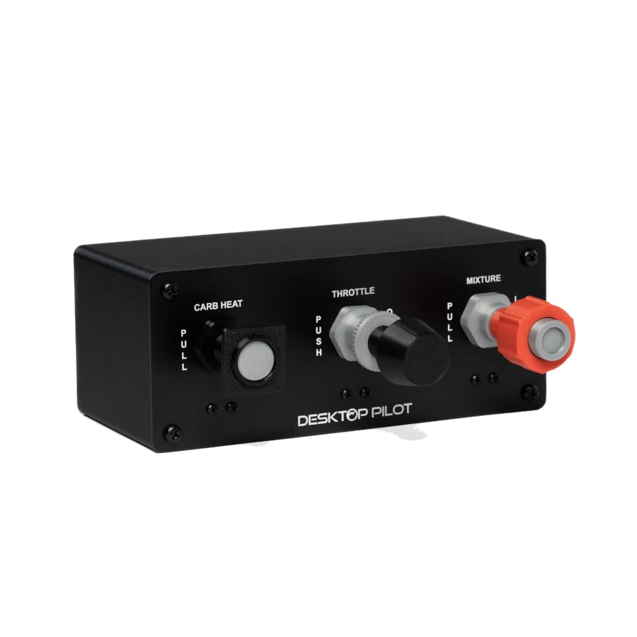 Cessna 172 Carb Heat Throttle Quadrant for Flight Simulators - Realistic Desktop Pilot Controls for Microsoft Flight Simulator & X-Plane - Perfect for Home Cockpit Setup & Aviation Training