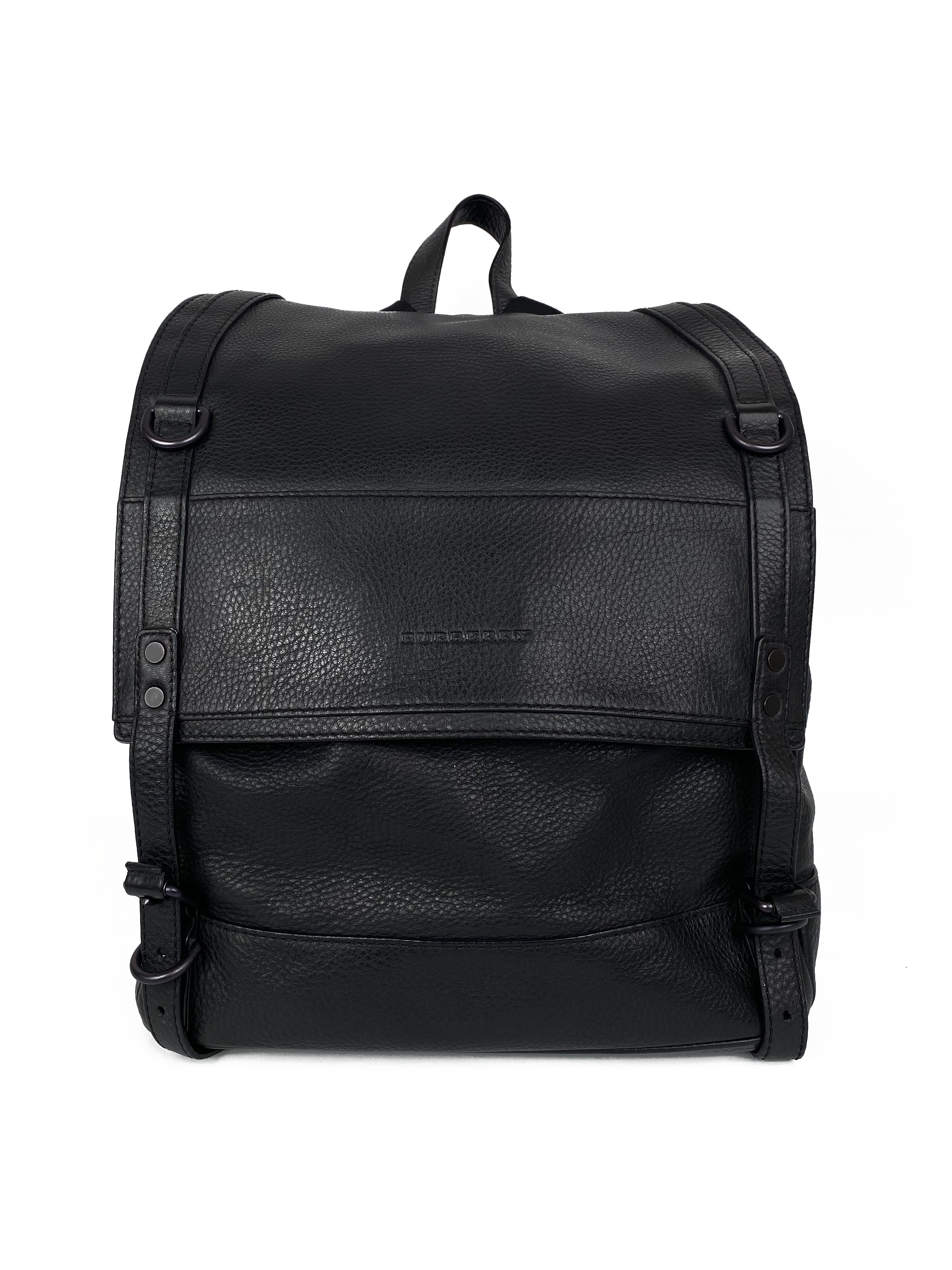 Burberry Men's Black Extra Large Rucksack Backpack - Stylish Durable Travel & Work Backpack for Business Professionals & Commuters