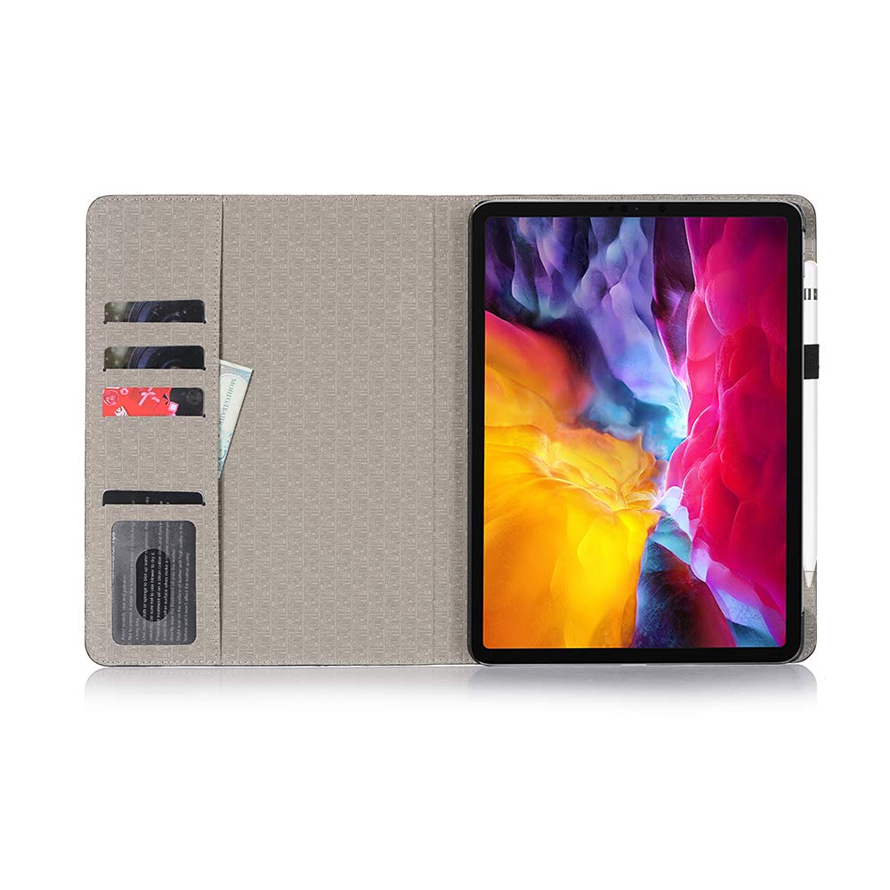 Premium Crocodile Synthetic Leather iPad Pro 11'' Case (6/5/4/3 Gen) & iPad Air 10.9'' Case (6th/5th/4th Gen) - DMaos Folio Smart Cover with Card Slots & Apple Pencil Holder | Auto Sleep/Wake | Stylish Brown | Perfect for Work, Travel & Daily Use