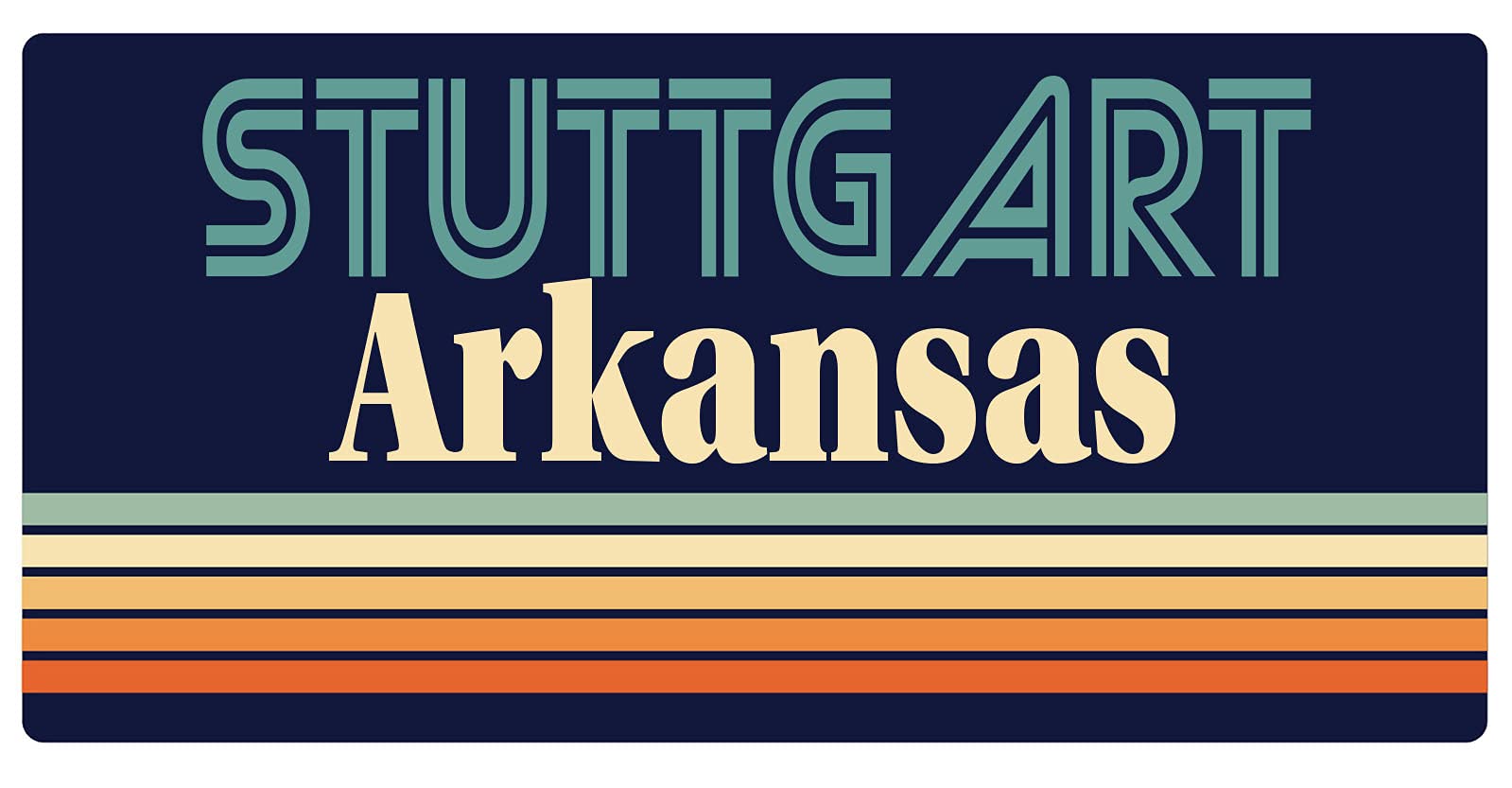 Stuttgart Arkansas 5 x 2.5-Inch Retro Fridge Magnet - Vintage Souvenir for Collectors & Travel Lovers - Perfect for Fridge, Office, or Gift Giving