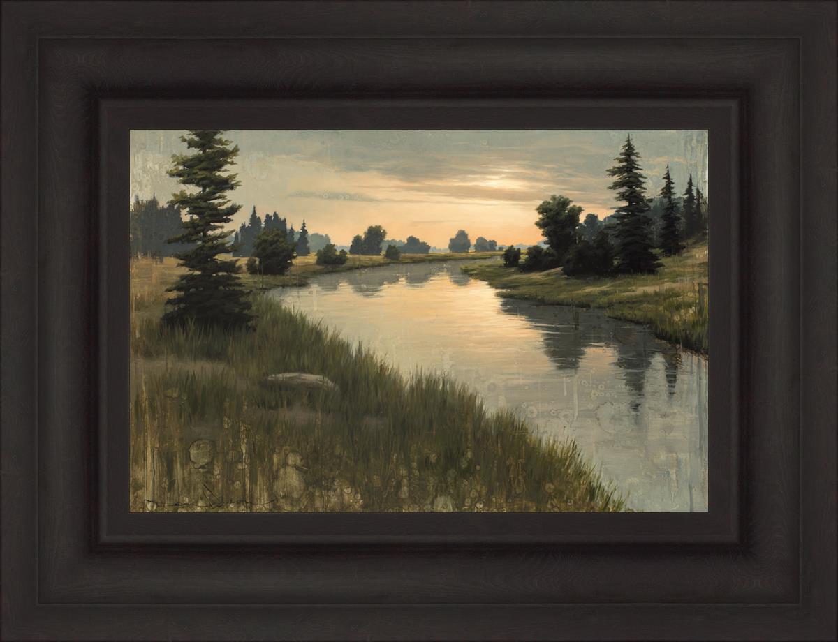 Calming Dusk By Dan Wilson - Relaxing Home Decor Painting for Living Room & Bedroom - Perfect Wall Art for Stress Relief & Meditation Spaces