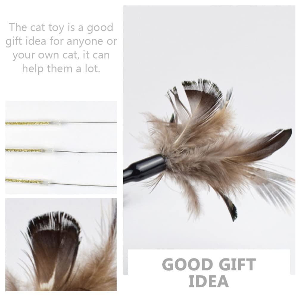 Balacoo 2-Pack Interactive Cat Toys with Feather Teaser - Telescoping Wand for Kittens & Adult Cats - Fun Playtime & Exercise for Indoor Pets - Perfect for Bonding & Stimulation