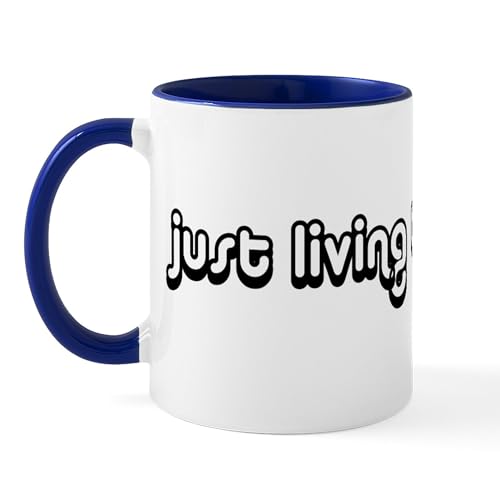 White/Navy Inside - Just Living The Dream Mug