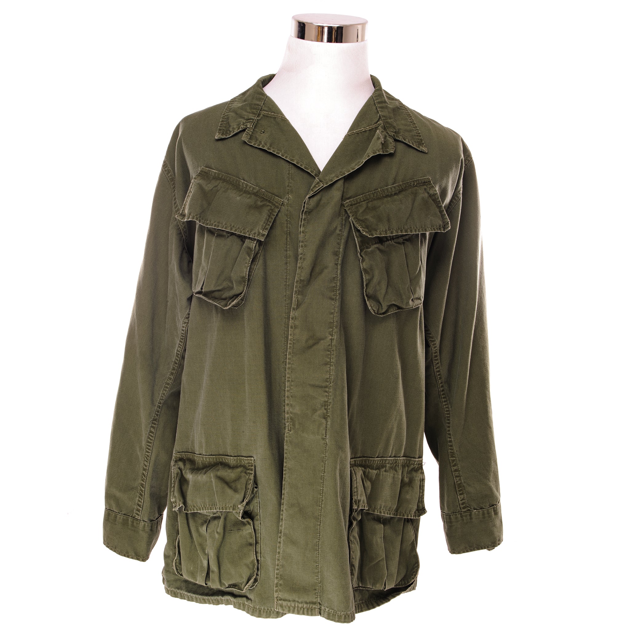 Vintage US Army 4th Pattern Tropical Combat Jacket - Ripstop Fabric, Vietnam War Era (1968) - Size Large Long - Military Surplus & Outdoor Adventure Gear