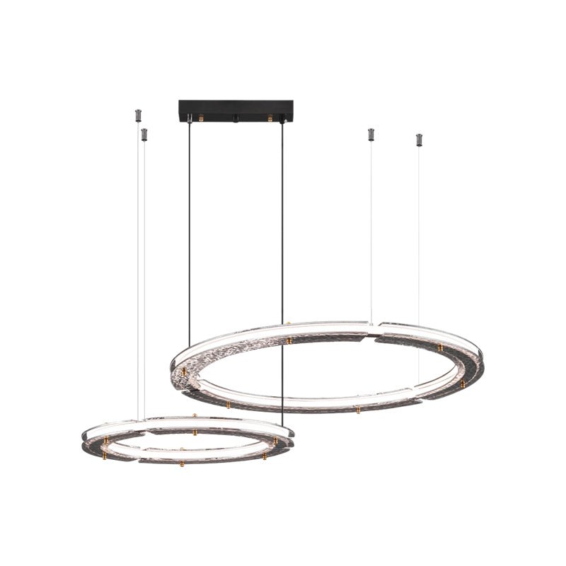 Celestial Rings Chandelier - Elegant Crystal Ceiling Light Fixture for Dining Room, Living Room & Bedroom | Modern Home Decor Lighting