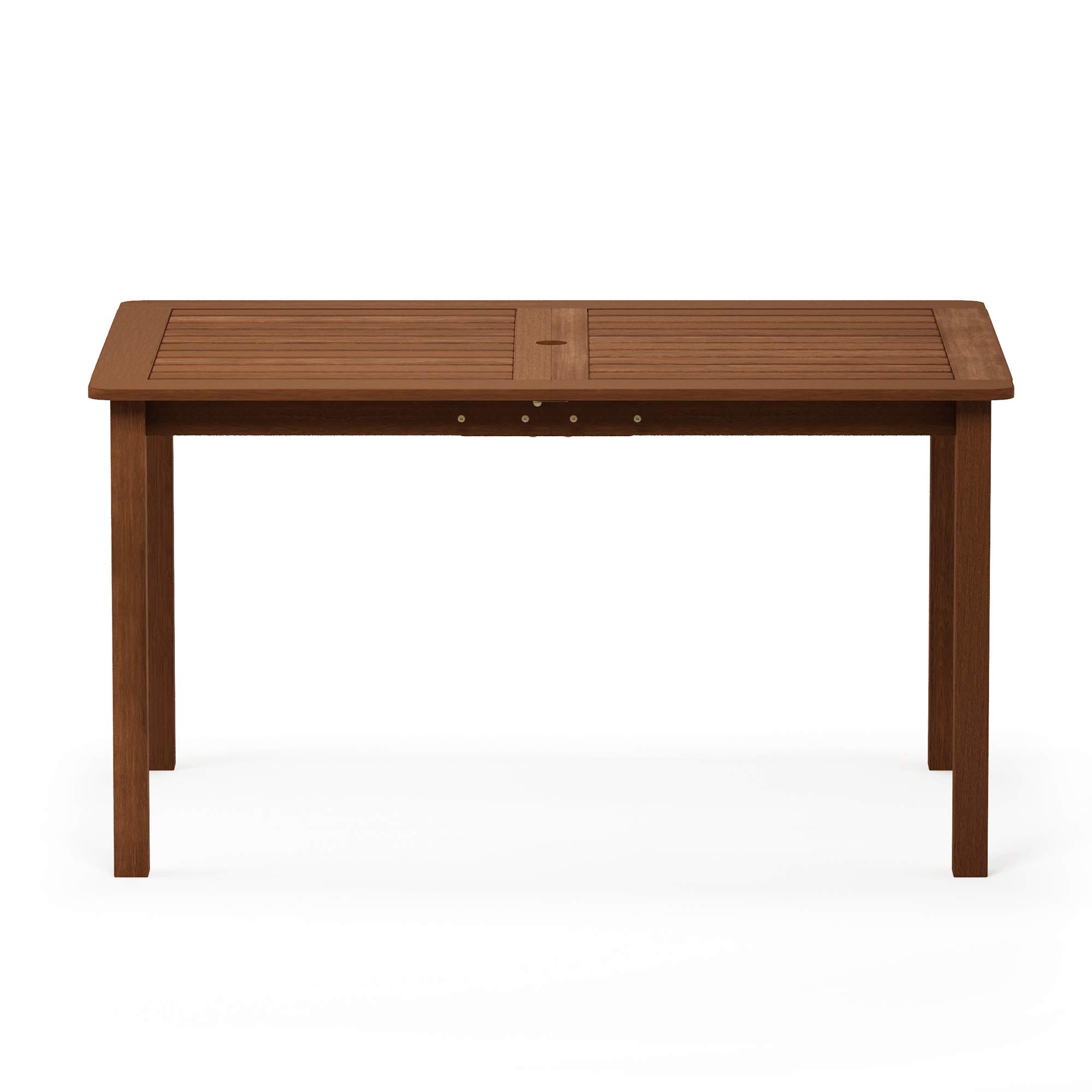 Furinno Solid Hardwood Outdoor Dining Table for Patio, Garden, or Backyard - Natural Wood Finish - Perfect for Outdoor Entertaining and Dining Al Fresco