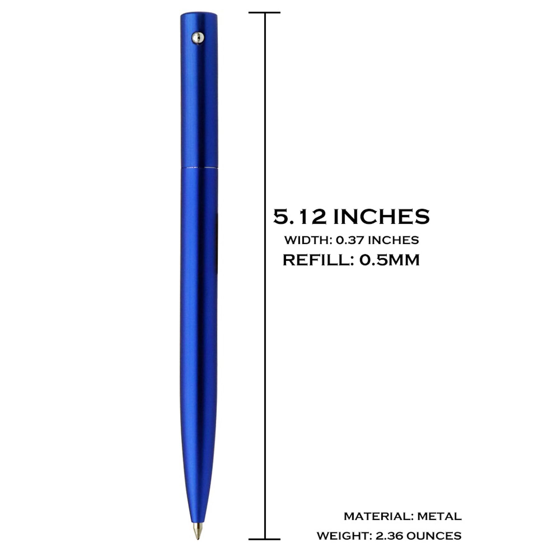 DUNBONG Retractable 0.5mm Medium Point Ballpoint Pen - Smooth Black Gel Ink Refill (Blue Barrel) - Perfect for Office, School, Note Taking & Gift Giving