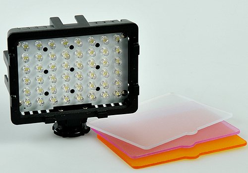 48 LED Video Light with Hot Shoe Mount - Professional Studio Lighting for DSLR Camera, YouTube Videos & Photography - Perfect for Vlogging, Live Streaming & Portrait Shooting