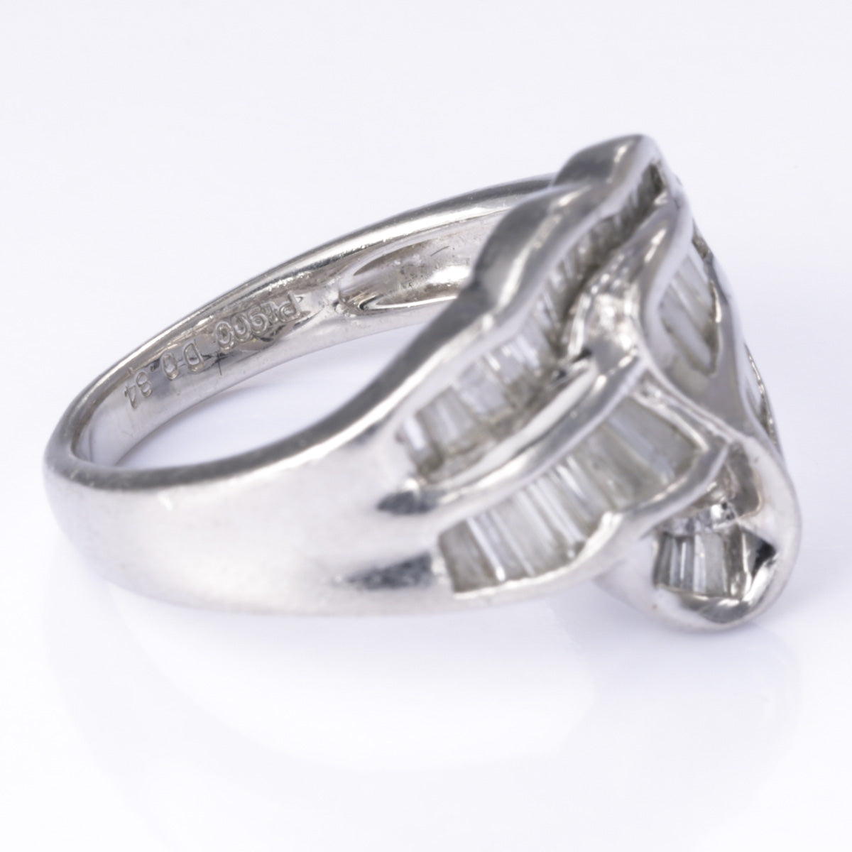 Platinum Diamond Ring for Women - 0.84 Carat Total Weight (CTW) - Size 5.5 - Elegant Wedding Band, Anniversary Gift, or Engagement Ring for Special Occasions