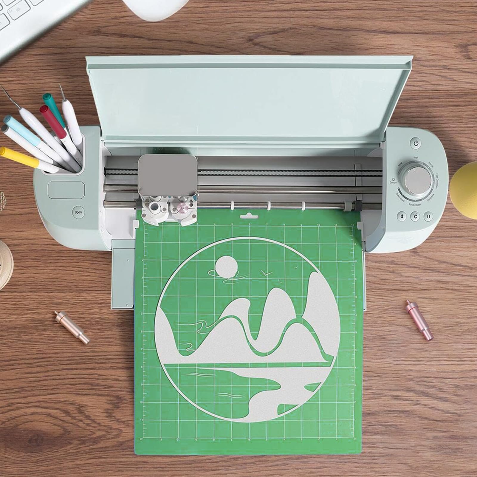 Premium Fine Point Blade Compatible with Cricut Maker 3/4/Maker/Explore 3/4/Explore Air 2/Air/One - Replacement Cutting Blade for Vinyl, Cardstock, Glitter Paper, Adhesive Foil & Vellum - Perfect for DIY Crafts, Scrapbooking & Home Decor Projects (Gold)