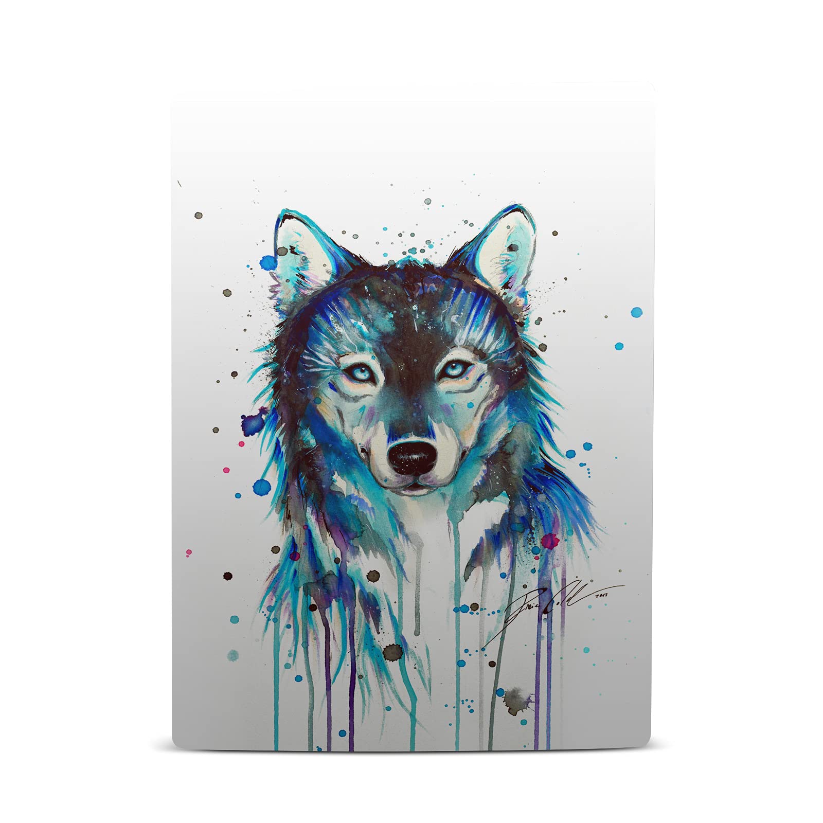 Officially Licensed Pixie Cold Ice Wolf Vinyl Skin Cover for Sony PS5 Disc Edition & DualSense Controller - Protective Gaming Case with Art Design | Perfect for Gamers & Collectors