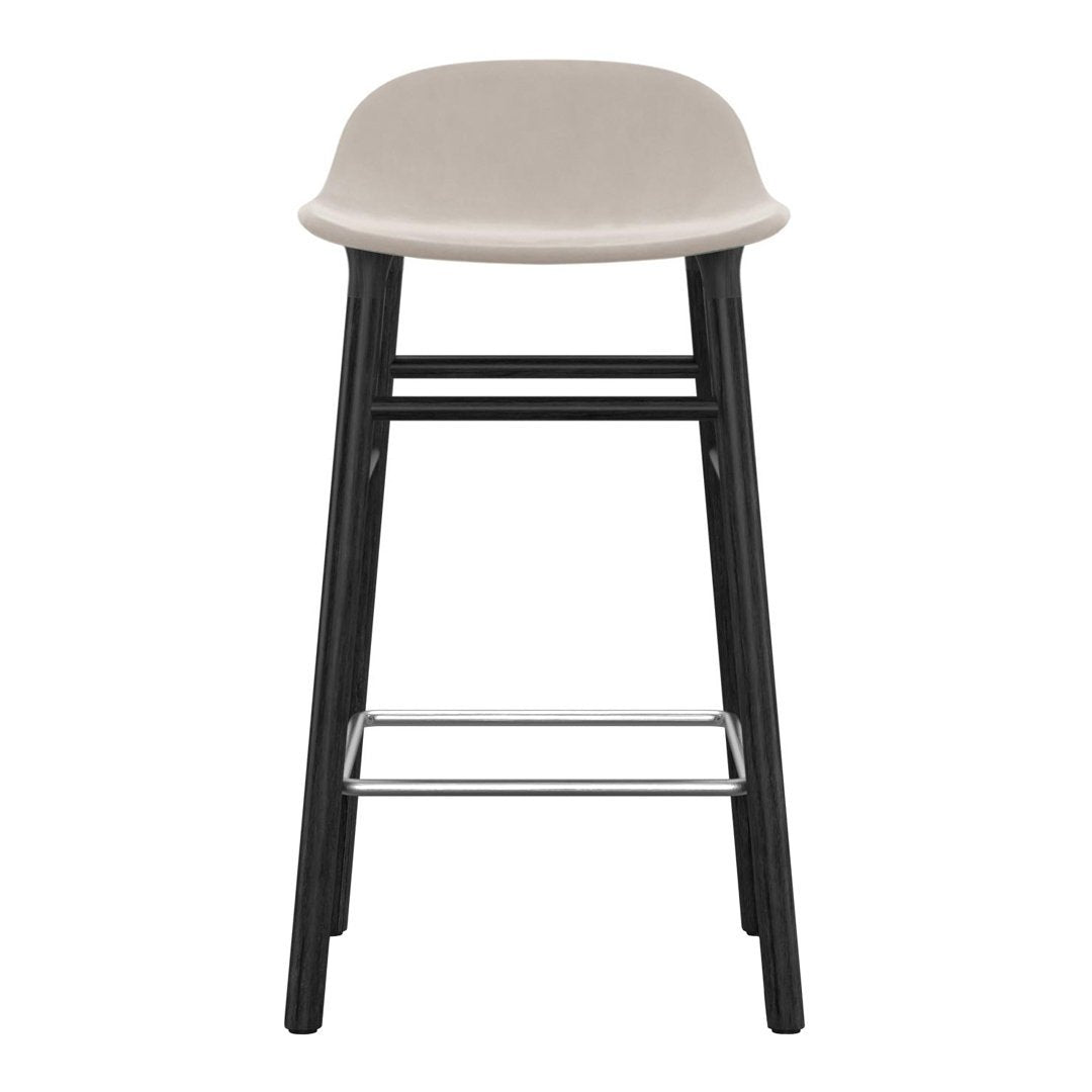 Modern Form Counter Stool with Wood Legs & Upholstered Seat - Perfect for Kitchen Islands, Breakfast Bars & Home Decor
