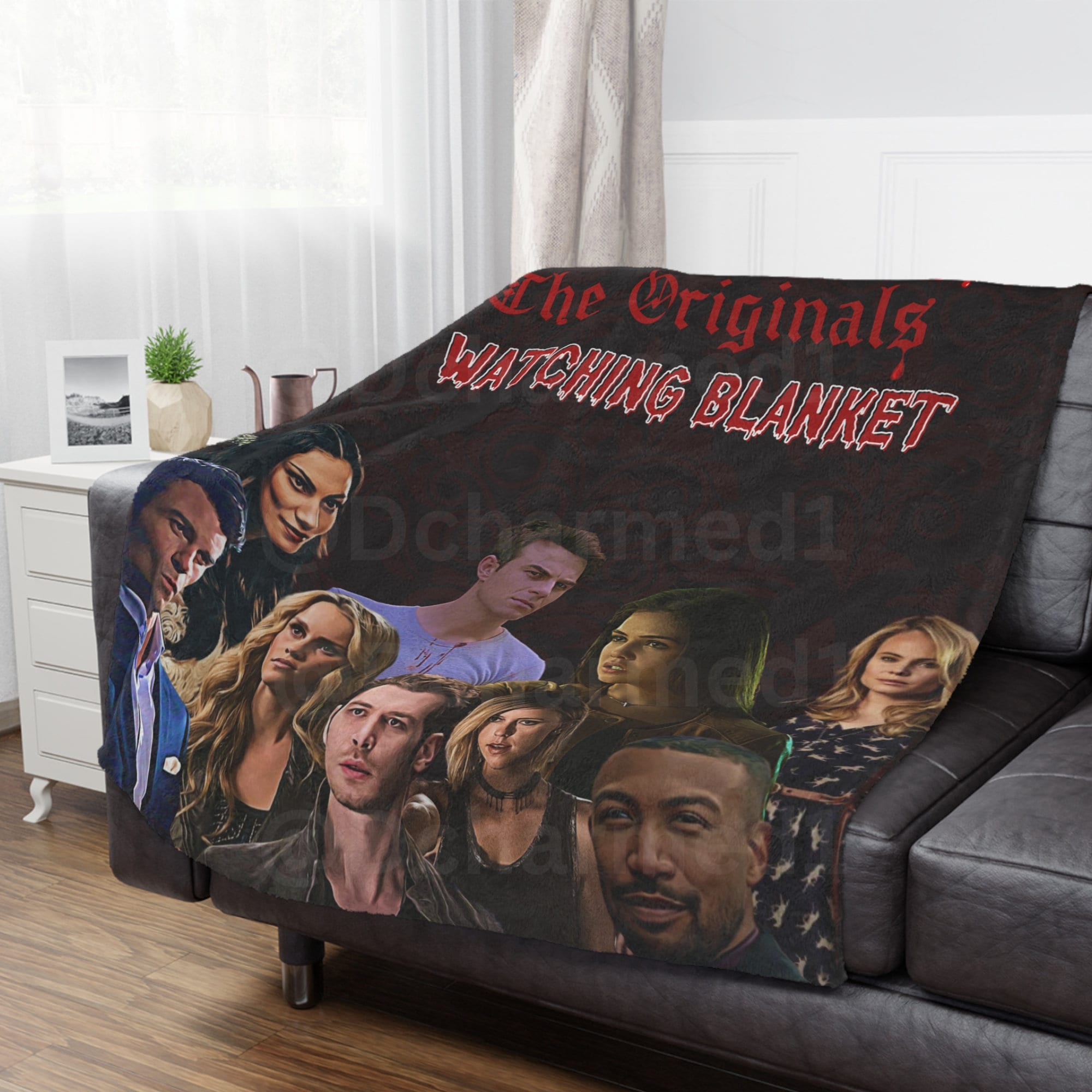 The Originals & Vampire Diaries Cozy Fleece Blanket - Damon Salvatore & Klaus Mikaelson TVD Merch - Perfect Gift for Vampire Diaries Fans - Great for Movie Nights, Sleepovers & Cold Weather