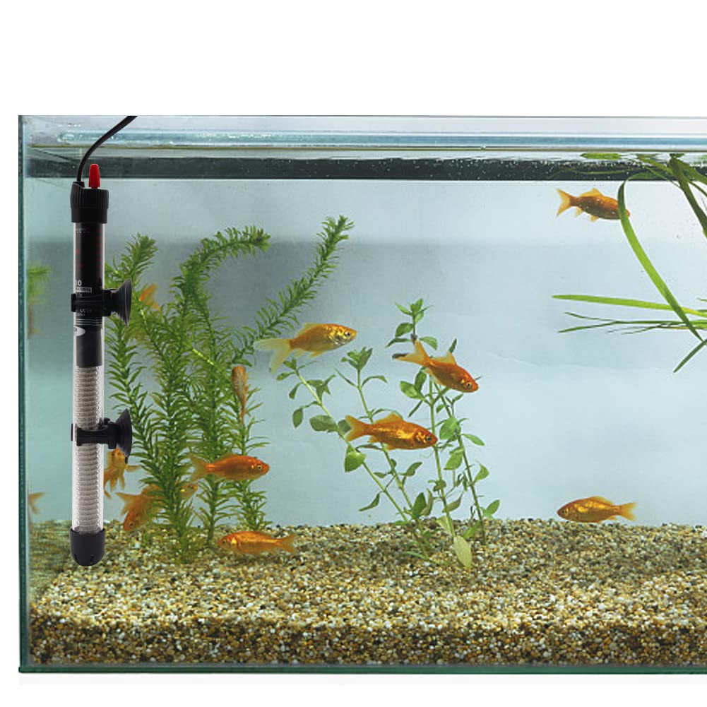 25W-300W Auto Submersible Aquarium Heater with Thermostat & Thermometer Sticker - Fish Tank Heater for Freshwater/Saltwater Tanks - Perfect for Tropical Fish, Betta, Goldfish & Marine Aquariums