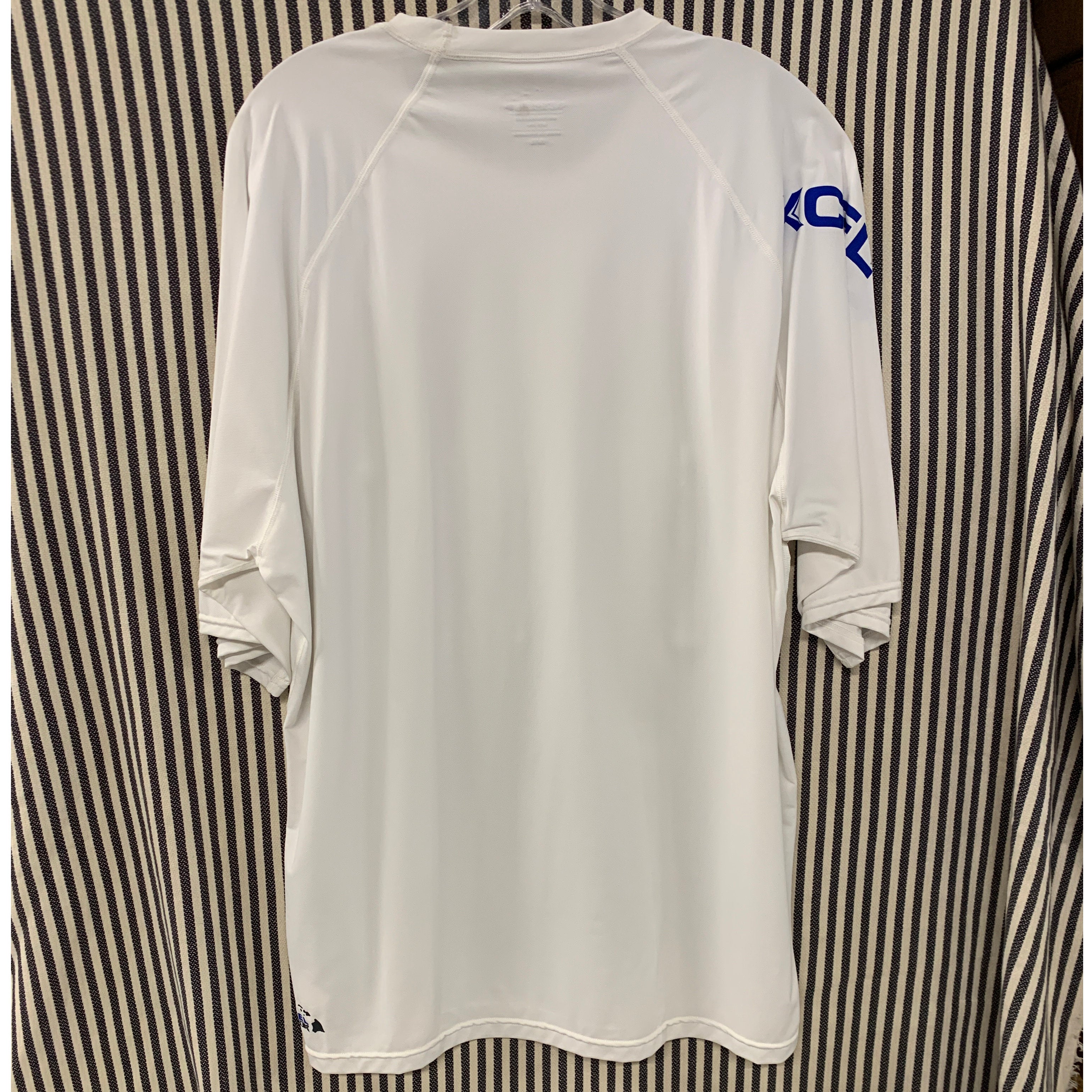 Men's Xcel Regatta Short Sleeve Rash Guard Shirt - White - UPF 50+ Sun Protection for Surfing, Swimming & Outdoor Activities