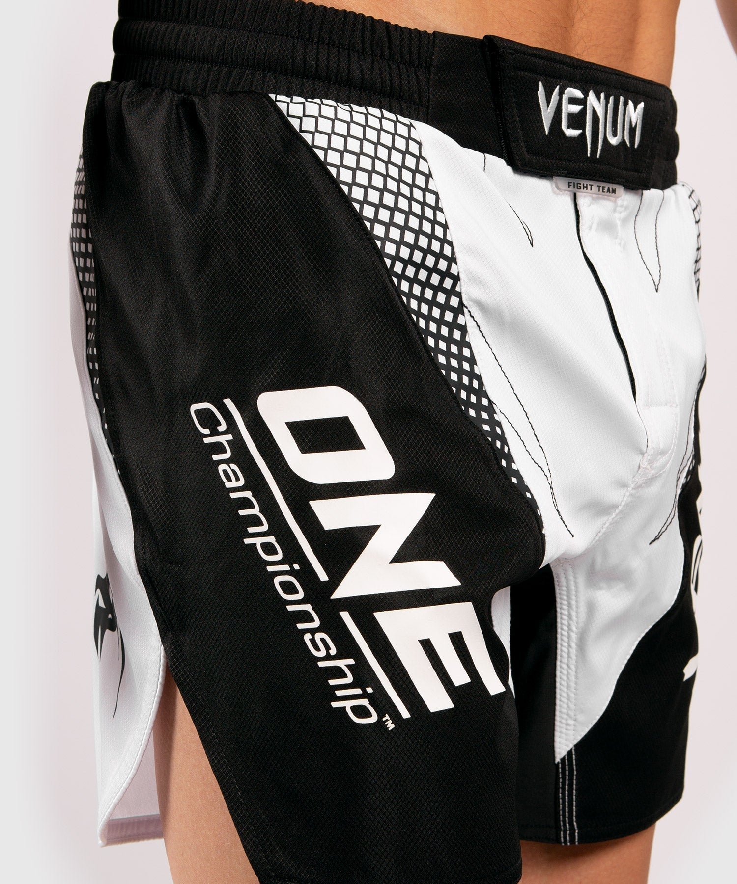 Venum x ONE FC MMA Fight Shorts - White & Black - Premium Training & Competition Gear for Fighters
