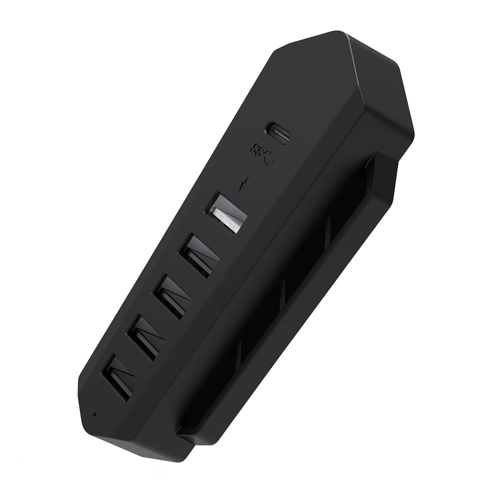 6-in-1 USB Hub for Playstation 5 - 4 USB Ports + USB-C Port + Charging Port - Multi-Port Adapter for PS5 Console, PC, Laptop - Perfect for Gaming, Streaming & Work Setup