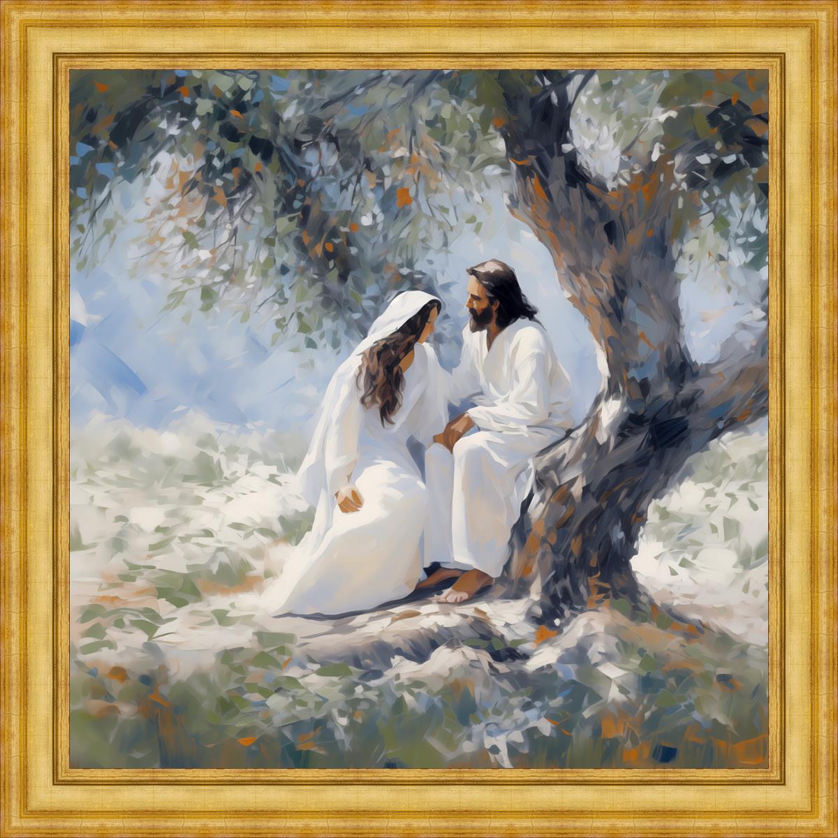 Abide With Me Large Wall Art - Inspirational Canvas Print for Home Decor, Living Room, Bedroom & Office - Perfect Gift for Housewarming, Wedding & Holidays