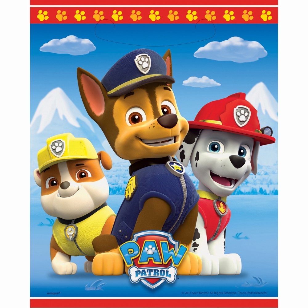 PAW Patrol Party Favor Bags - 8 Pack of Unique Themed Goodie Bags for Kids Birthday Parties, Baby Showers & Classroom Rewards
