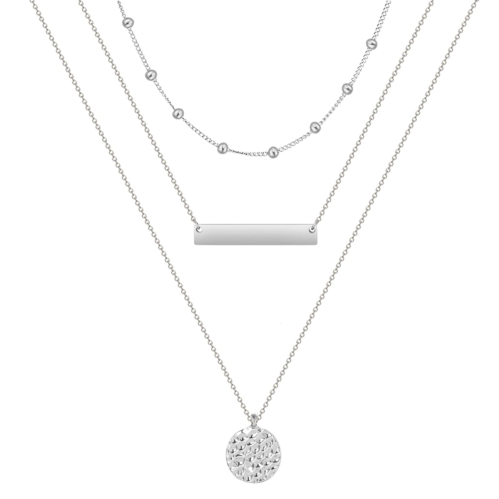 YANCHUN Women's Layered Necklace Set - Dainty Stackable Chain Necklaces with Charms, Trendy Jewelry for Christmas Gifts & Stocking Stuffers - Perfect for Everyday Wear, Date Nights & Special Occasions