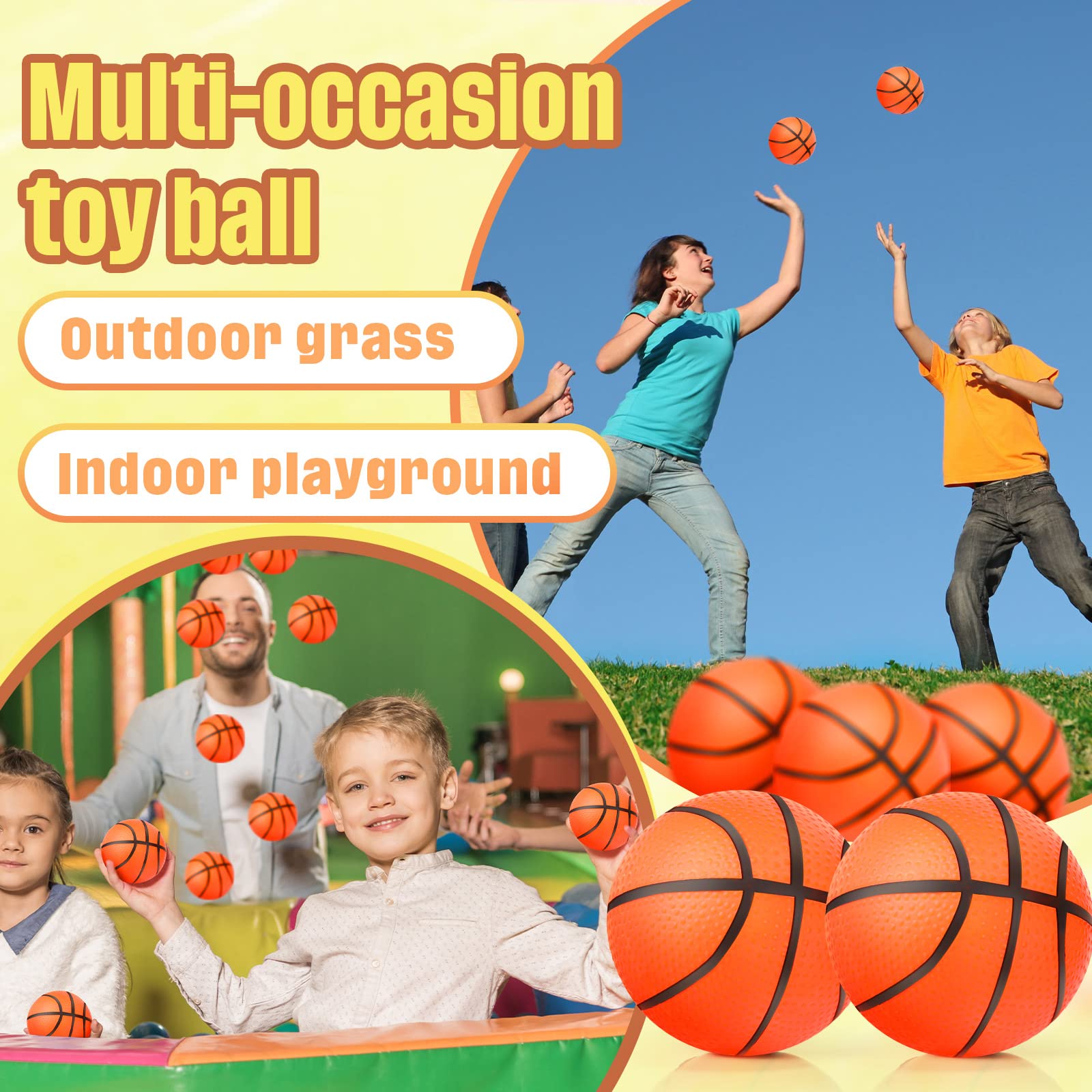 Mini Inflatable Basketballs 4 Inch - Kids Sports Toys for Pool & Beach Games