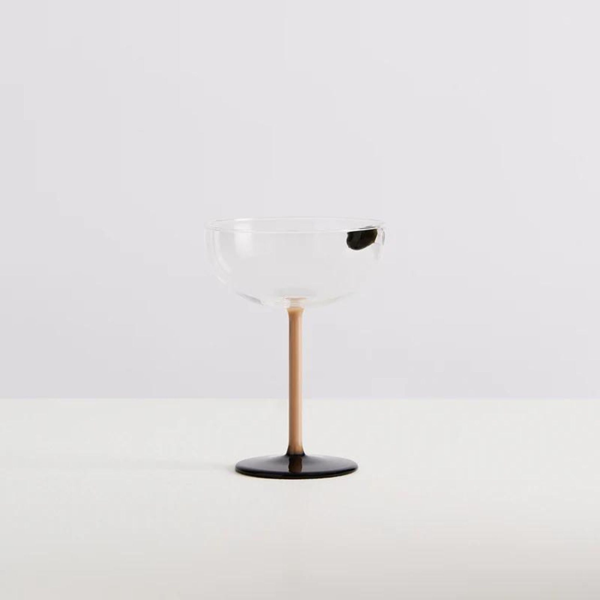 MAISON BALZAC L'Espresso Martini Glass Set - Elegant Cocktail Glasses in Black, Beige & Clear for Home Bar, Dinner Parties & Gifts