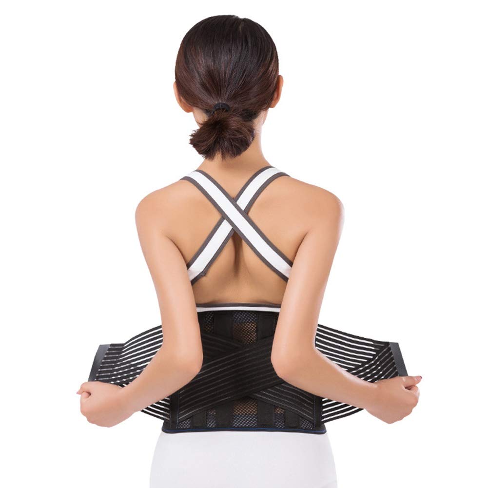 Ultra-Thin Summer Lumbar Support Belt for Back Pain Relief - Herniated Disc, Sciatica & Scoliosis Brace - Breathable & Comfortable (XXL, Black) - Ideal for Office Work, Driving & Daily Activities