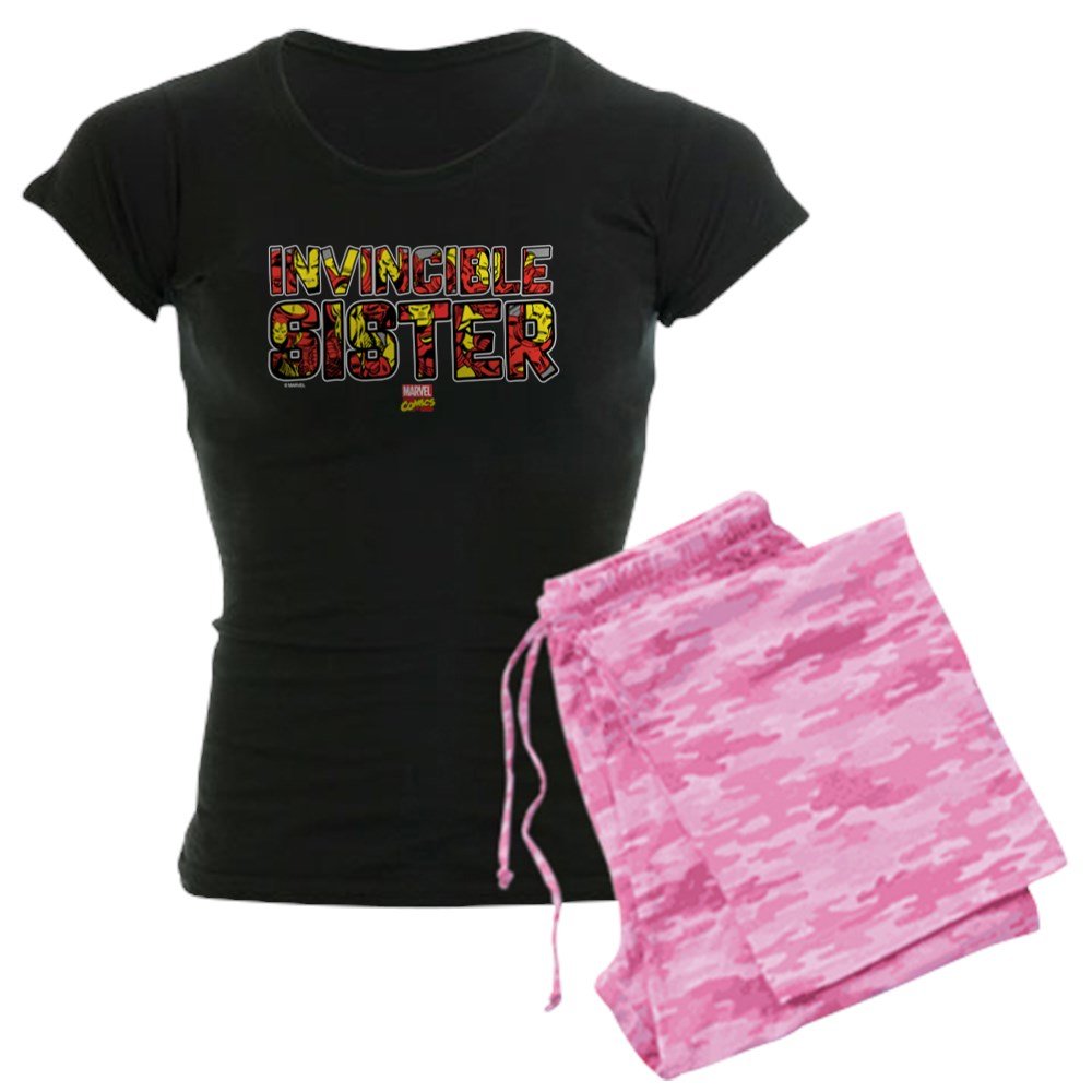 Iron Man Sister Women's Pajama Set - Marvel Superhero Themed Sleepwear for Women - Comfortable Lounge & Sleep Pajamas for Movie Nights & Superhero Fans