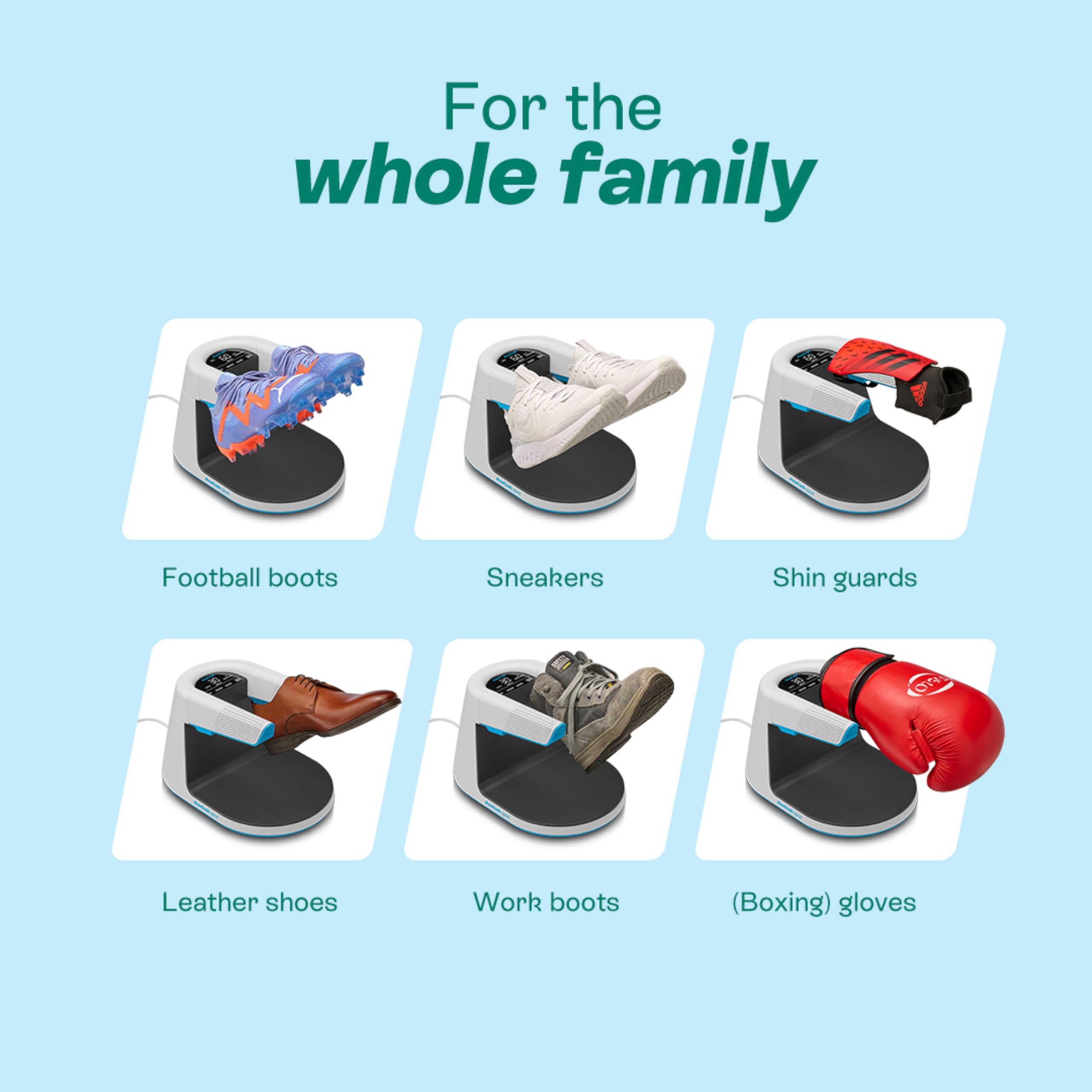 Shoefresh Electric Shoe Deodorizer & Boot Dryer - Eliminates Shoe Odor Quickly - Portable Shoe and Glove Dryer for Home, Gym, and Outdoor Use