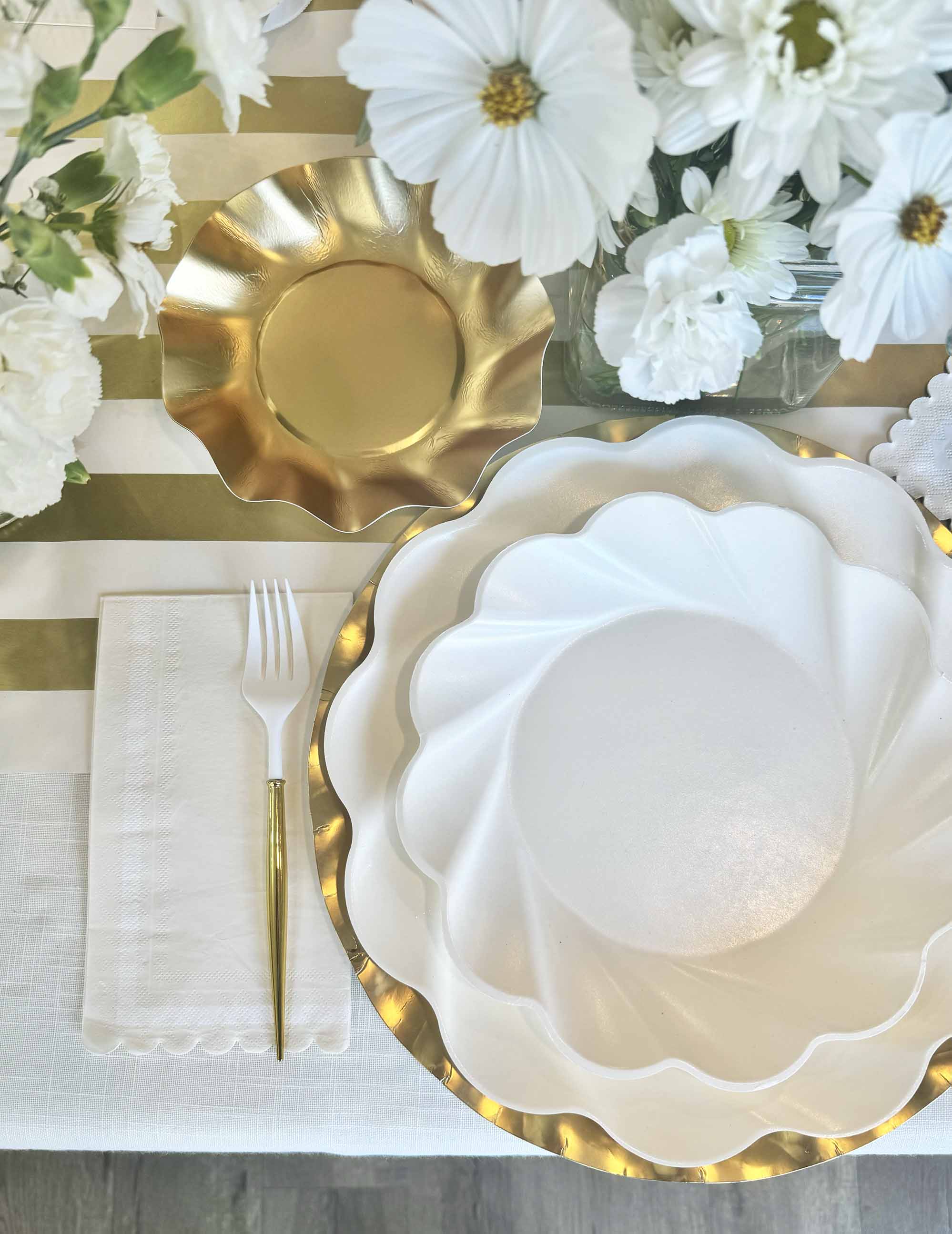 Elegant Cream & Gold Sukkot Tablescape Set - Premium Holiday Table Decor for Jewish Festivals & Celebrations - Perfect for Sukkot Dinners, Family Gatherings & Special Occasions