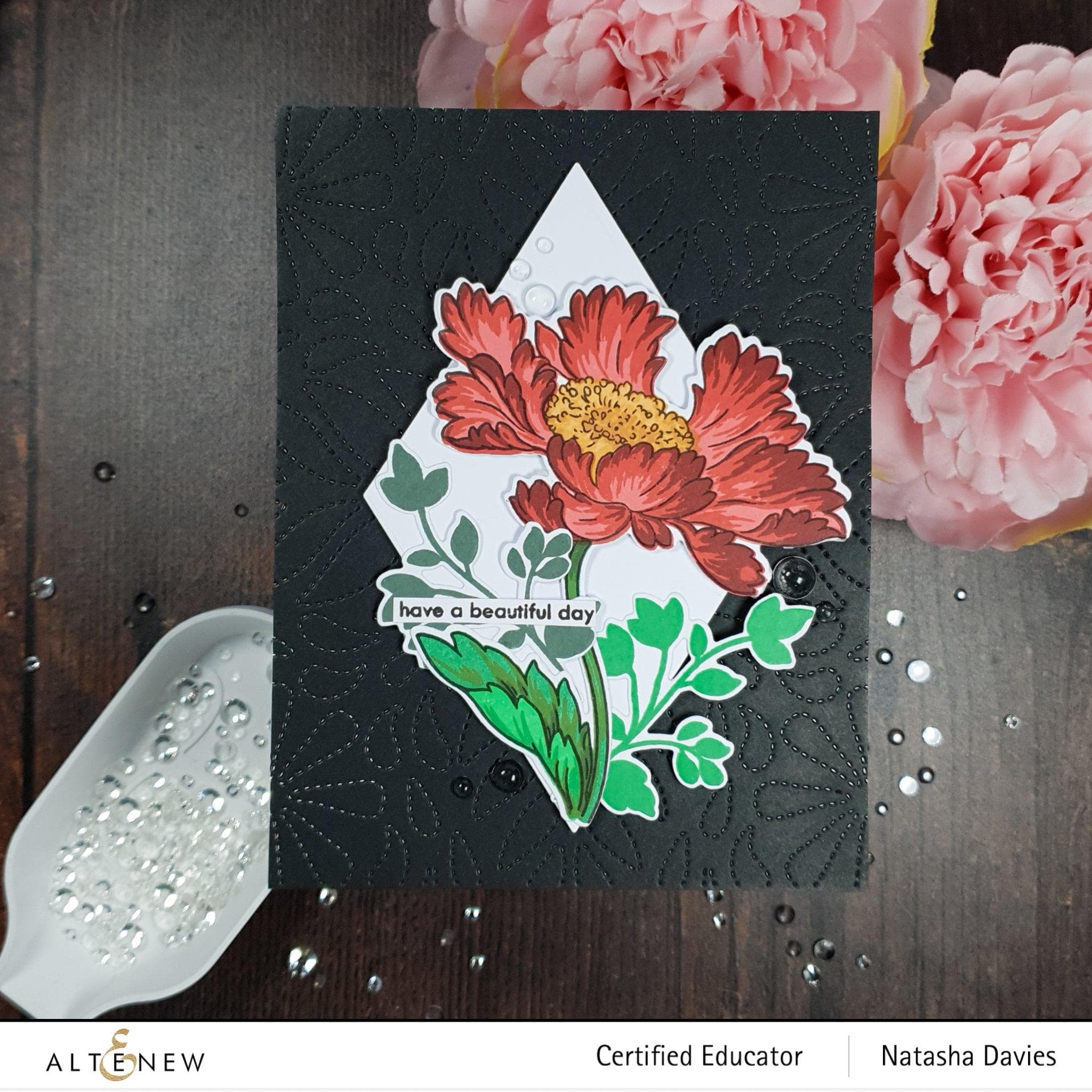 Candystripe Cosmos Layering Stamp & Die Set for Card Making - Floral DIY Scrapbooking & Paper Crafting Supplies for Handmade Greeting Cards, Invitations, and Home Decor Projects