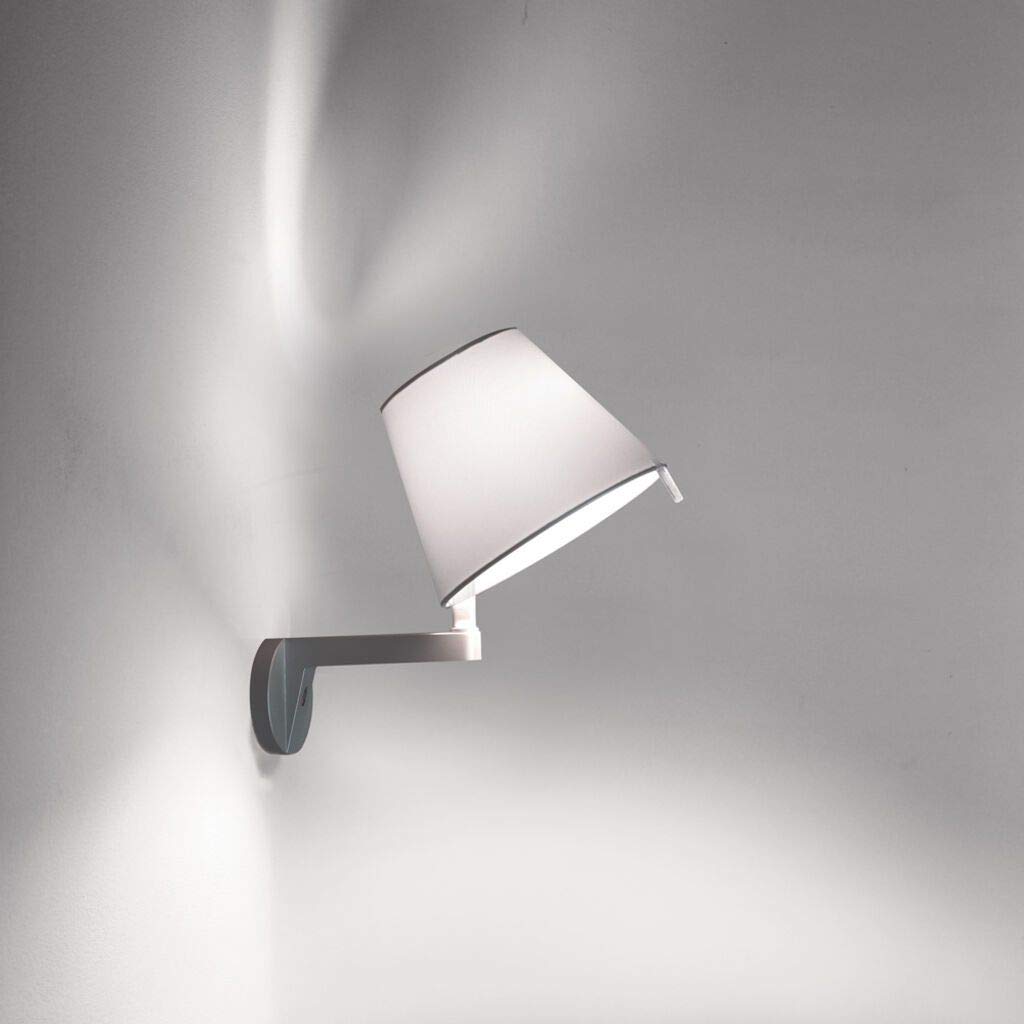 Artemide Melampo Mini Wall Lamp - Modern Grey Lighting for Furniture, Dining Room, Home Decor, Bedroom, Living Room & Office - Perfect for Ambient and Task Lighting in Contemporary Spaces