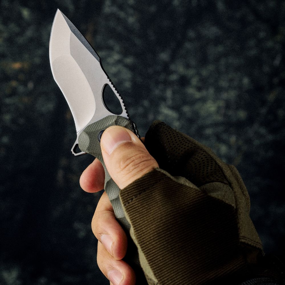 Premium CTS XHP Stainless Steel Pocket Knife - High Performance Tactical EDC Folding Knife with G10 Fiber Handle & Pocket Clip - Perfect for Camping, Hiking & Outdoor Survival