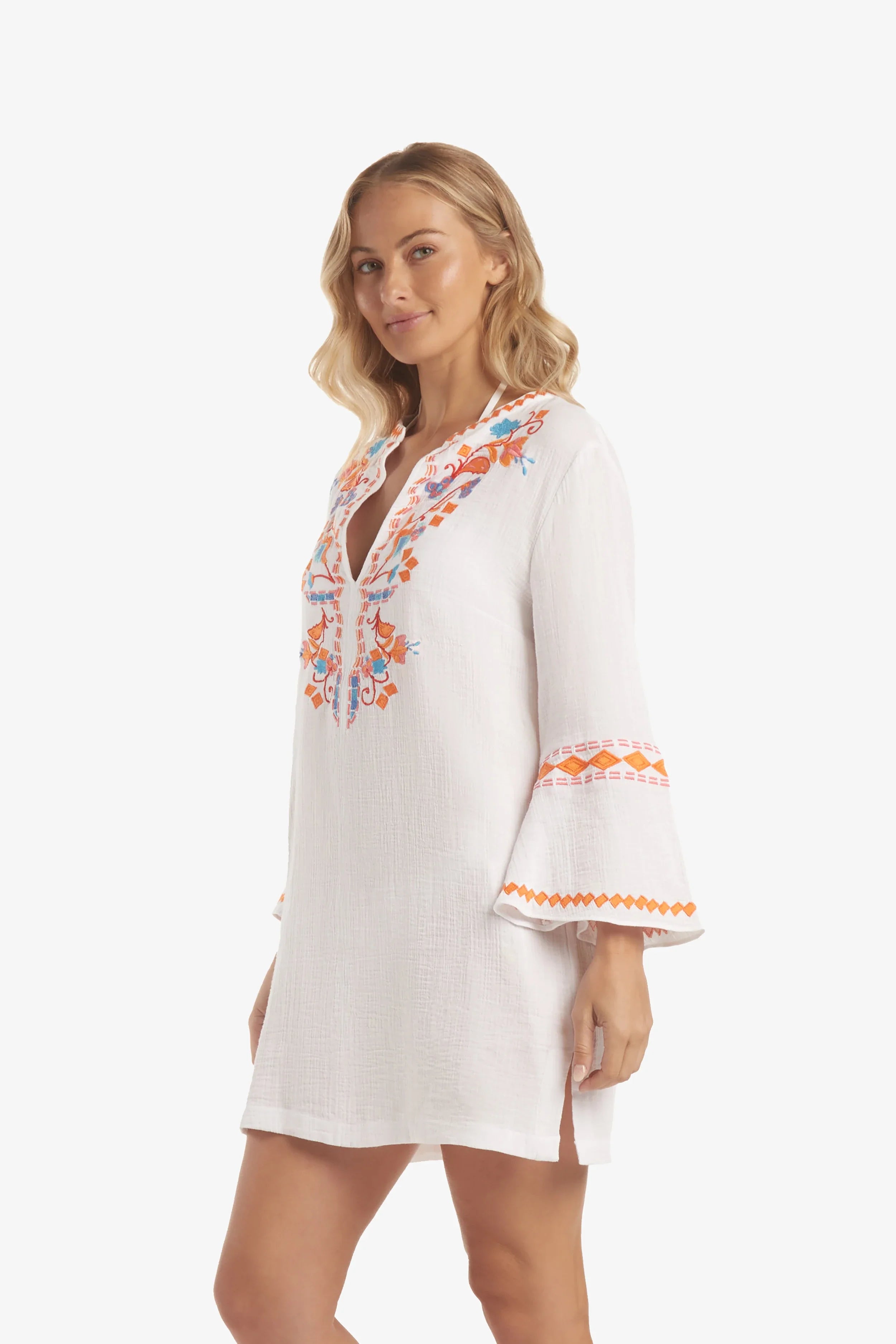 Sophia Tunic Dress - Flamenco Style Women's Top with Flowy Sleeves | Perfect for Dance Performances, Parties & Boho Fashion