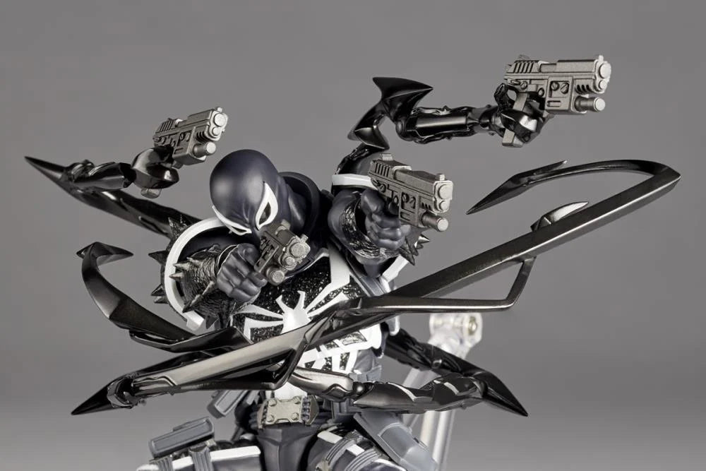 Amazing Yamaguchi Revoltech Agent Venom Action Figure NR023 - Highly Articulated Collectible for Marvel Fans, Display & Photography