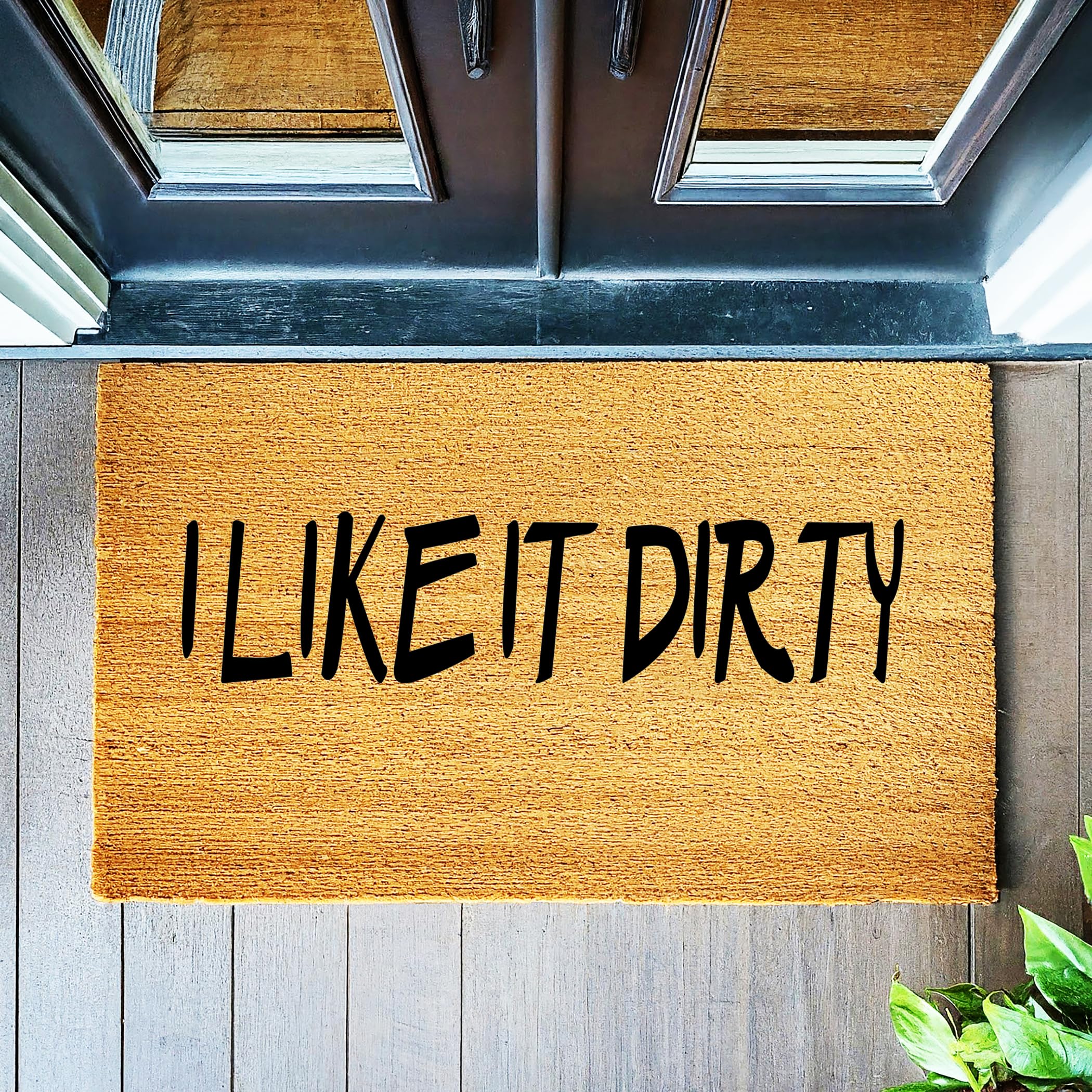 Funny 'I Like It Dirty' Doormat - Premium Thick Coir Welcome Mat, Durable Humorous Entryway Rug for Front Door - Perfect for Home, Office & Gifts (STK-1149)