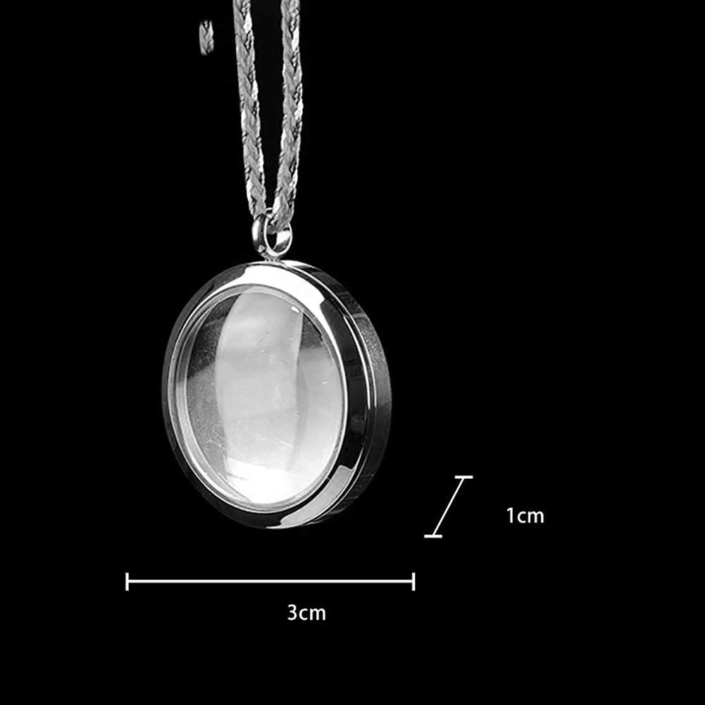 **Silver Magnifying Glass Pendant Necklace - Portable Reading Loupe for Jewelry, Crafts & Close-Up Work - Perfect for Hobbyists, Seniors & DIY Enthusiasts**