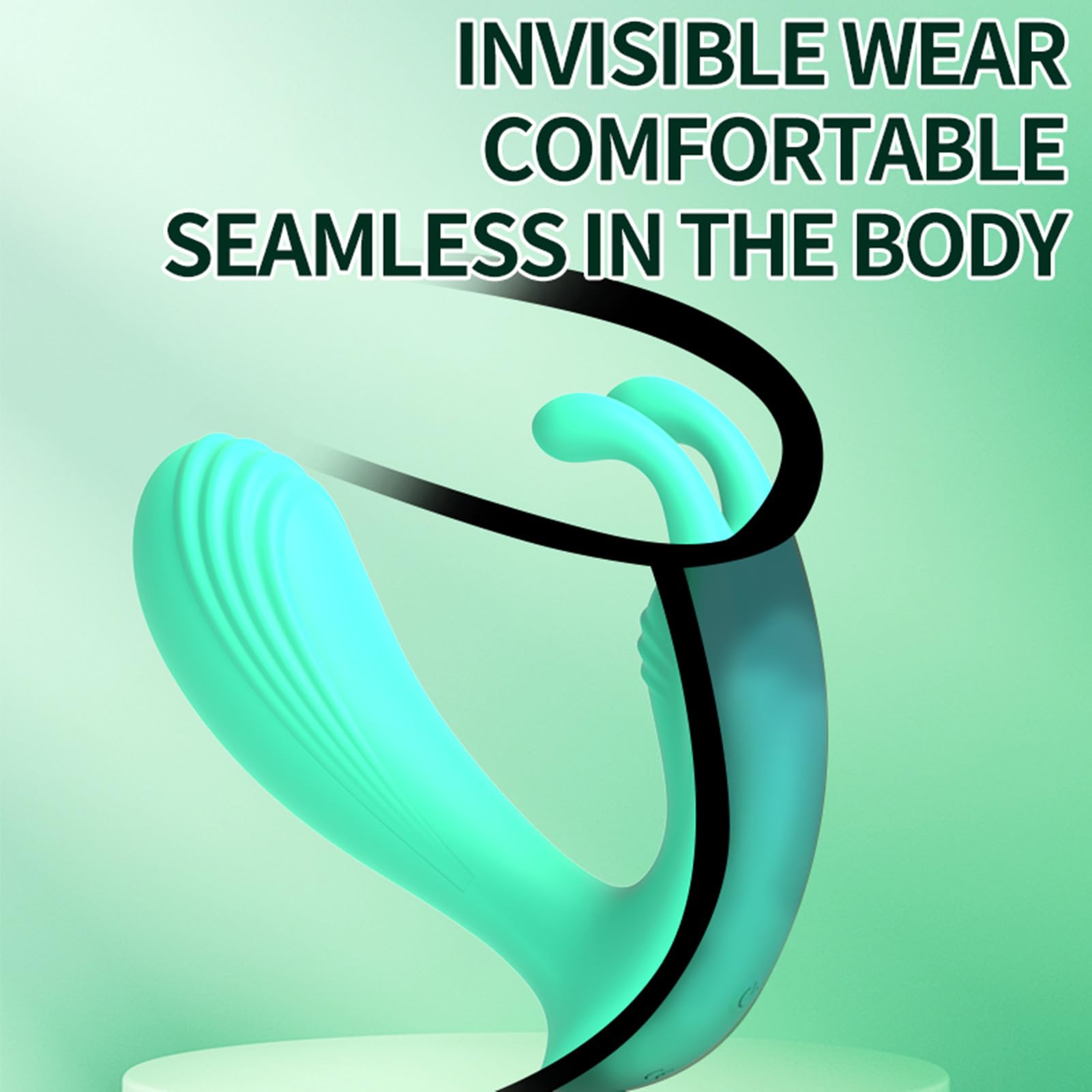 Premium 4-in-1 Wearable Vibrator for Women - Remote Control Clitoral & G-Spot Stimulation Panty Vibrator with 10 Vibration Modes | Couples Play, Discreet Public Wear, Solo Pleasure & Romantic Gift (Cyan)