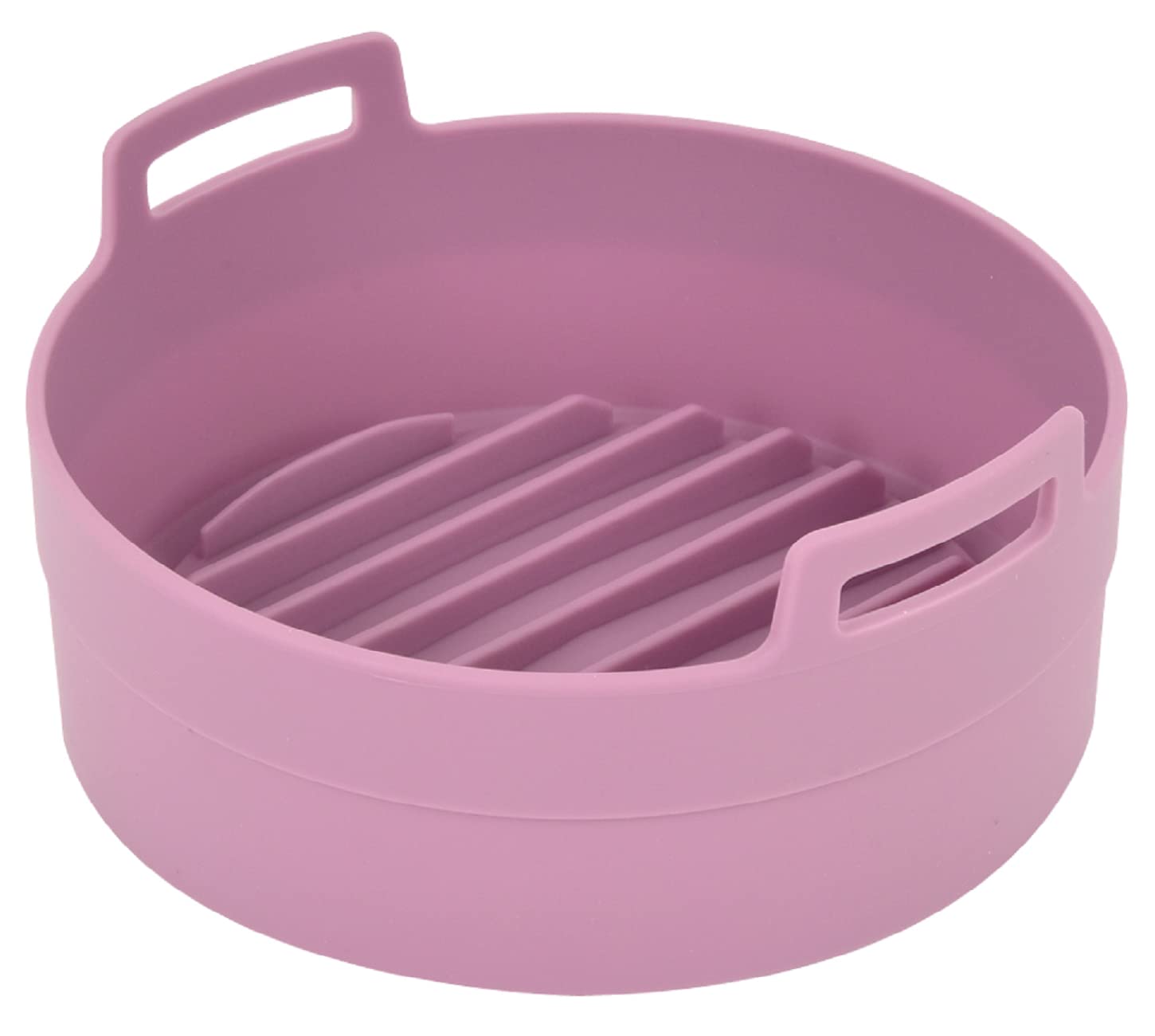 Premium Air Fryer Silicone Pot & Basket Set - 6.3 Inch Food Safe Non-Stick Accessories for Philips, Ninja, Cosori - Easy Clean Replacement for Parchment Liners (Pink) - Perfect for Roasting, Baking & Frying Vegetables, Chicken Wings & Snacks