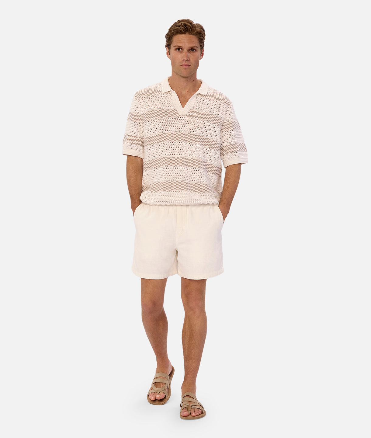 Menorca Polo Shirt - Chalk Wheat Color | Classic Casual Wear for Men | Perfect for Office, Golf & Summer Outings