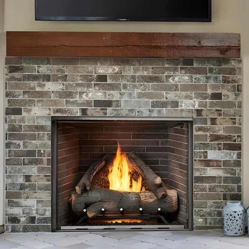 Majestic Courtyard 36 Inch Outdoor Vent-Free Gas Fireplace - Perfect for Patio, Deck, Backyard & Garden Heating