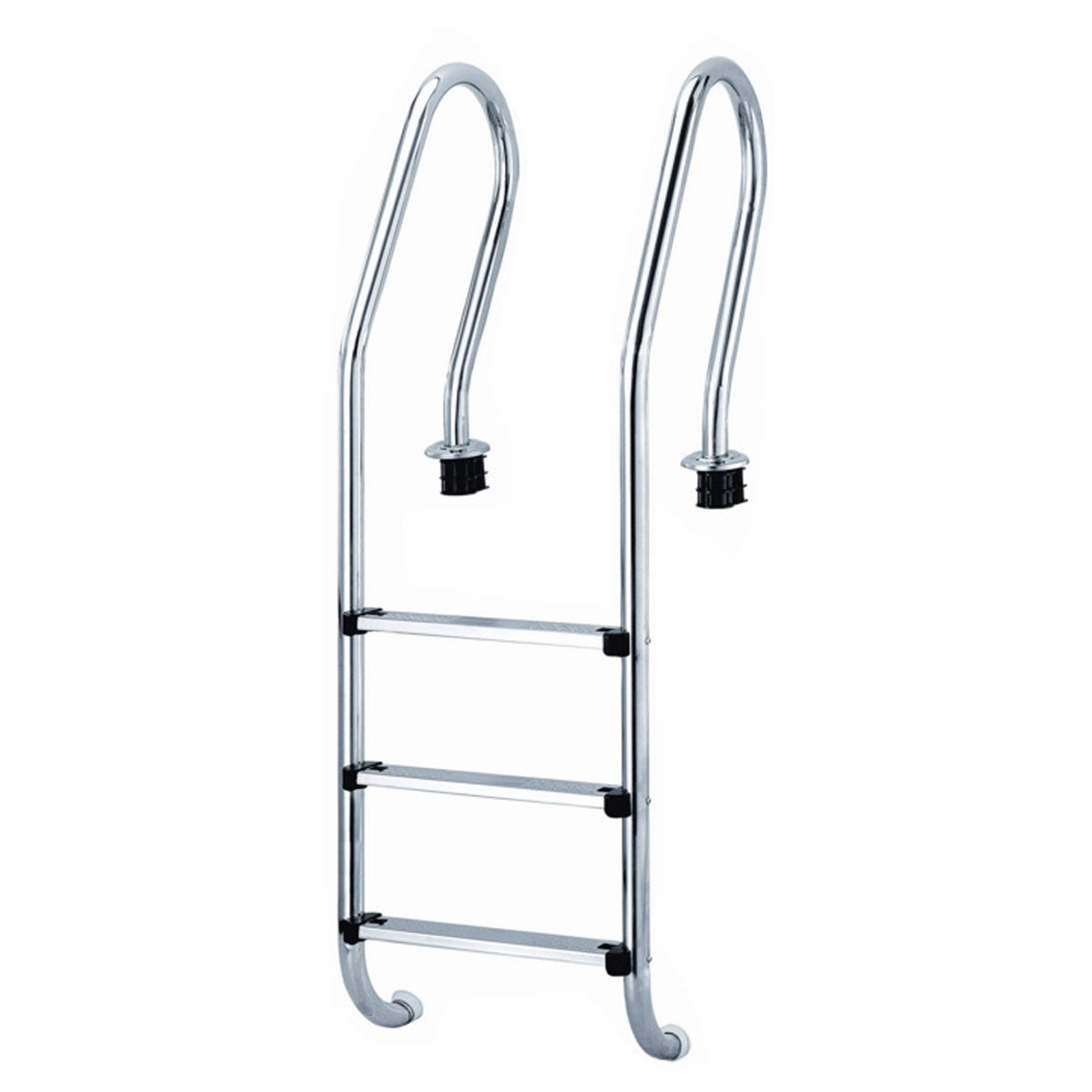Non-Slip 3-Step Stainless Steel Pool Ladder for In-Ground & Above Ground Pools - Easy Mount Legs, Durable Design for Safe Entry & Exit - Perfect for Backyard, Residential & Commercial Swimming Pools
