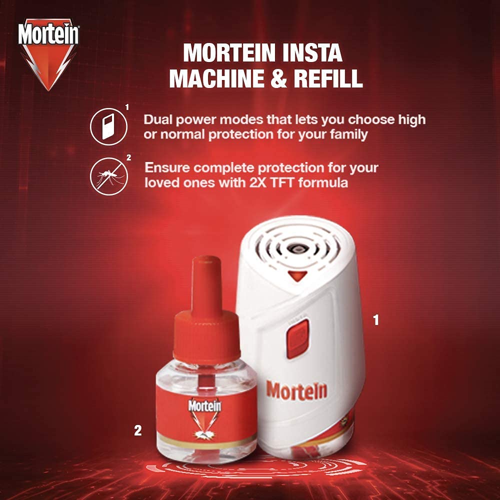 Mortein Mosquito Repellent Machine & Refill - 35ml Gel Refill Bottle for Indoor & Outdoor Insect Protection | Home, Camping & Travel Use